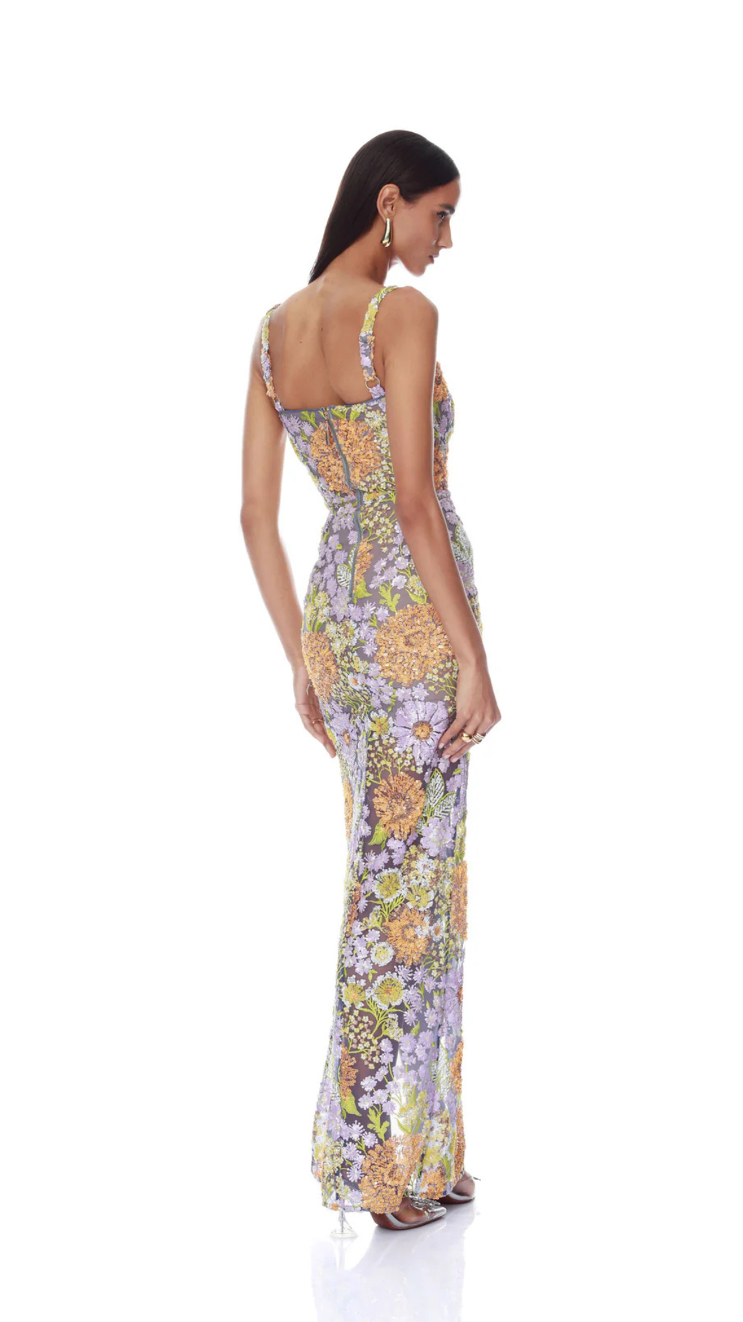 Amalfi Pailette Veronica Maxi Dress With Slit