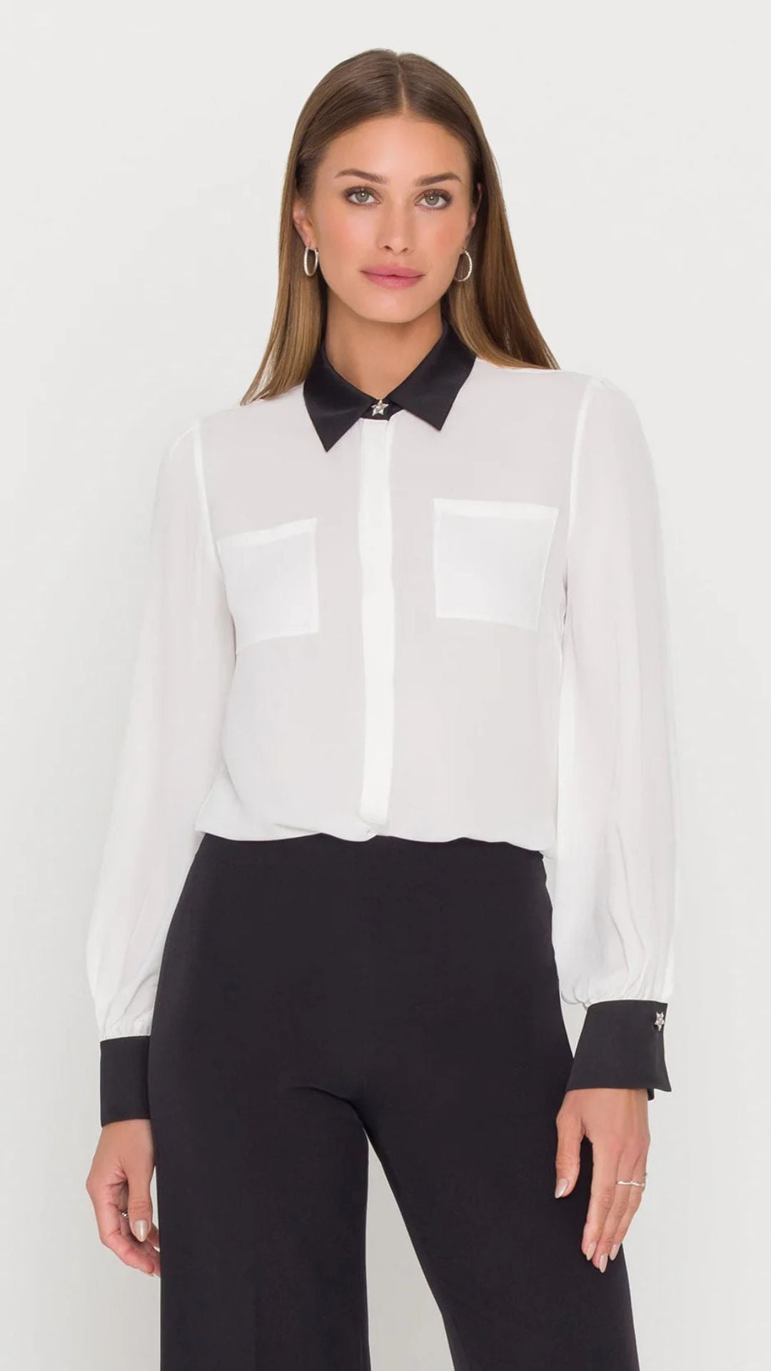Denise Georgette Combo Blouse