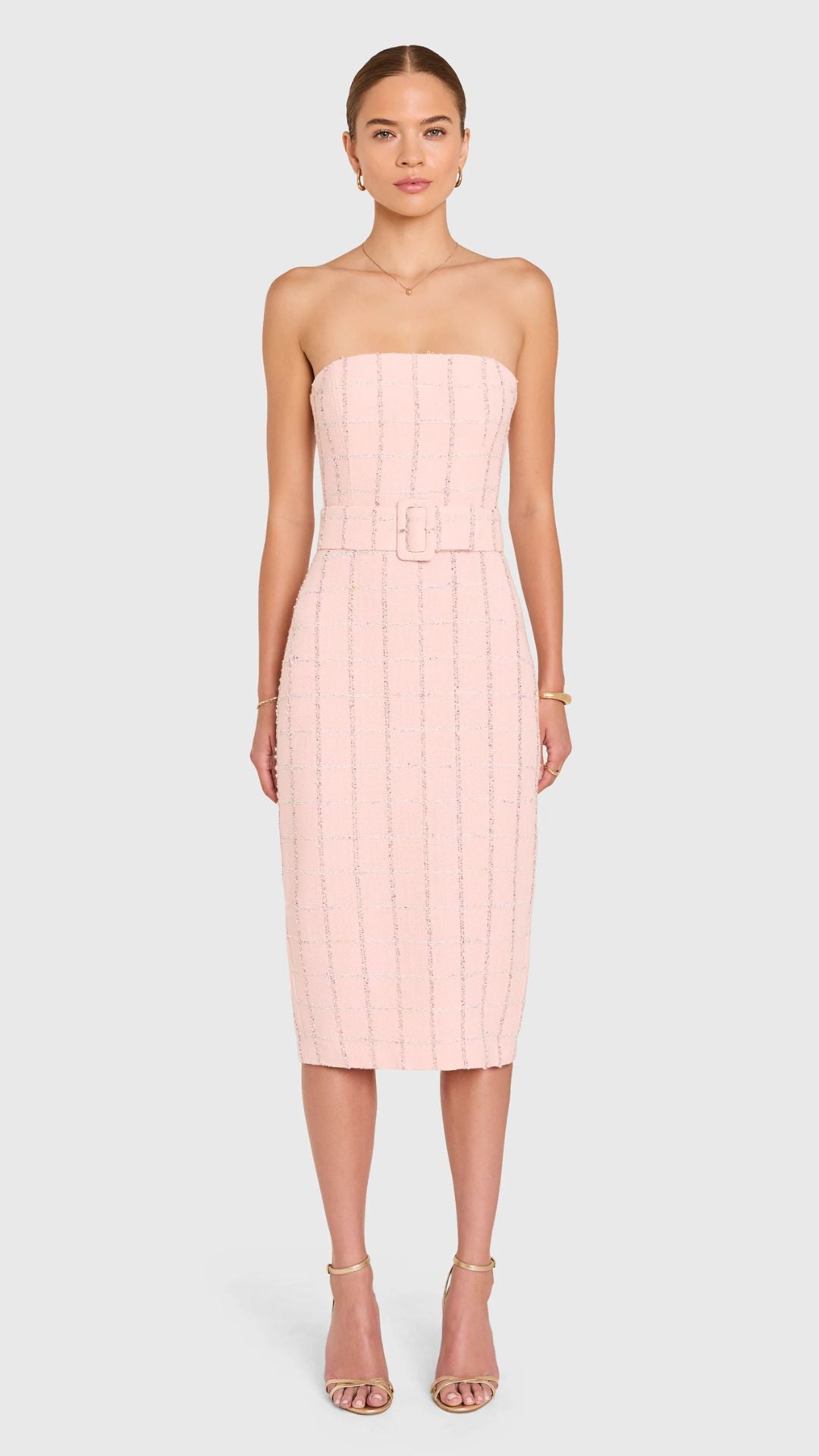 Fae Midi Dress Tweed