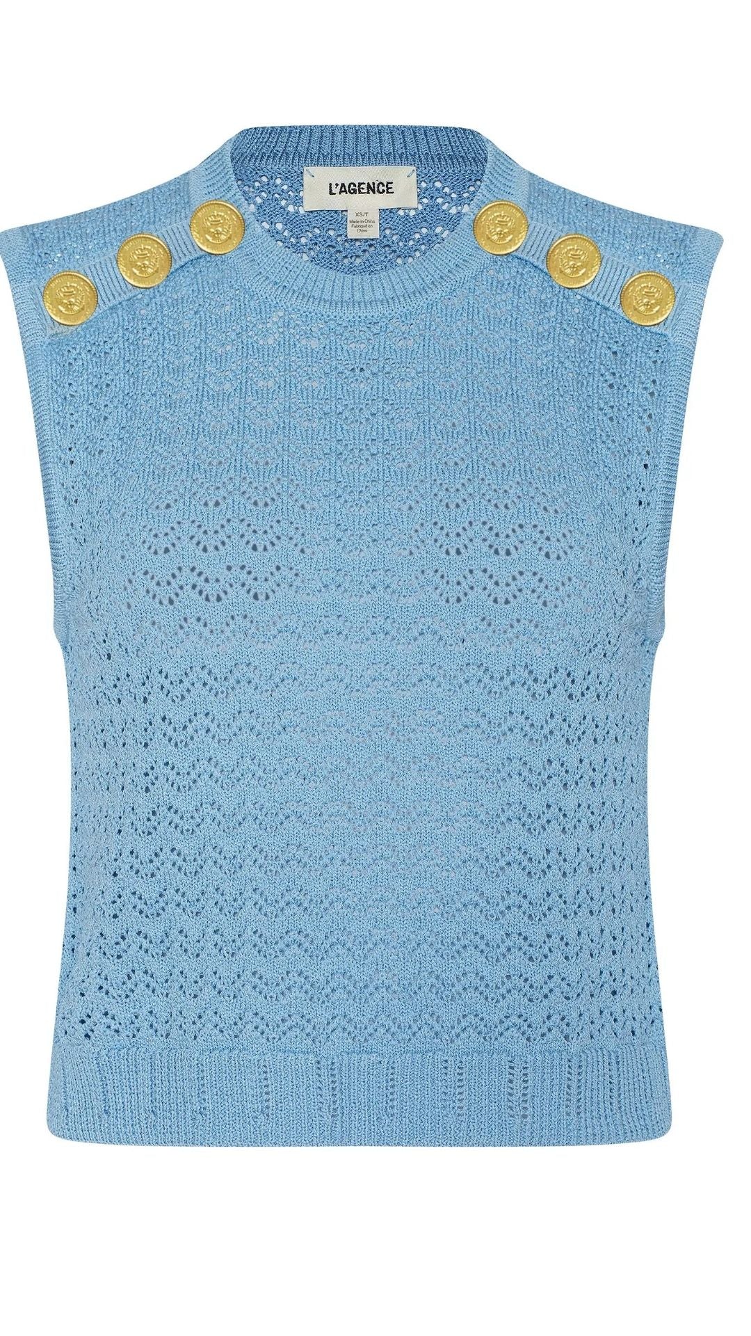 Max Pointelle Knit Top - L'Agence
