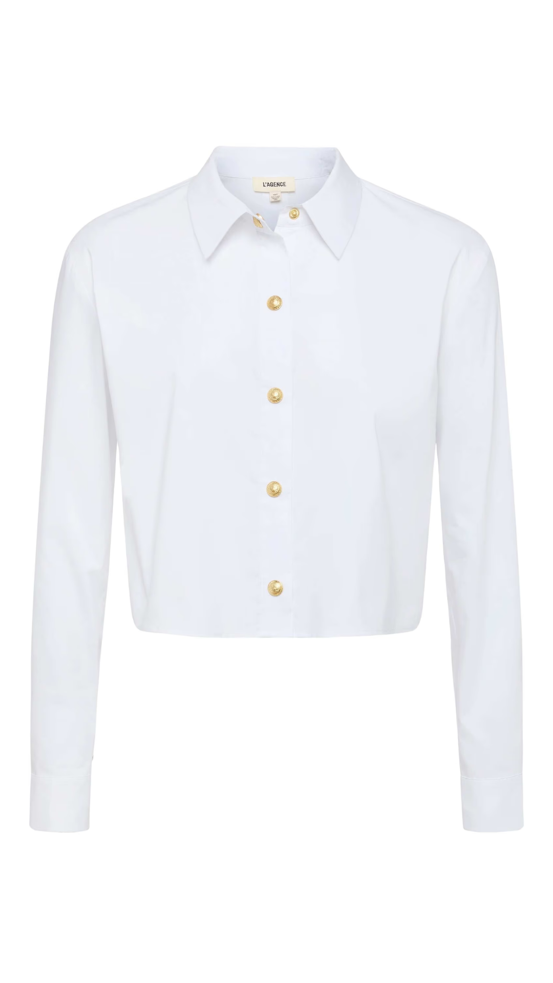Cosette Crop High Low Shirt White - L'Agence