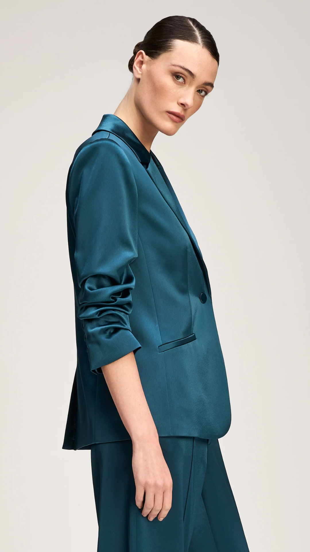 Satin Kylie Blazer Stormwater