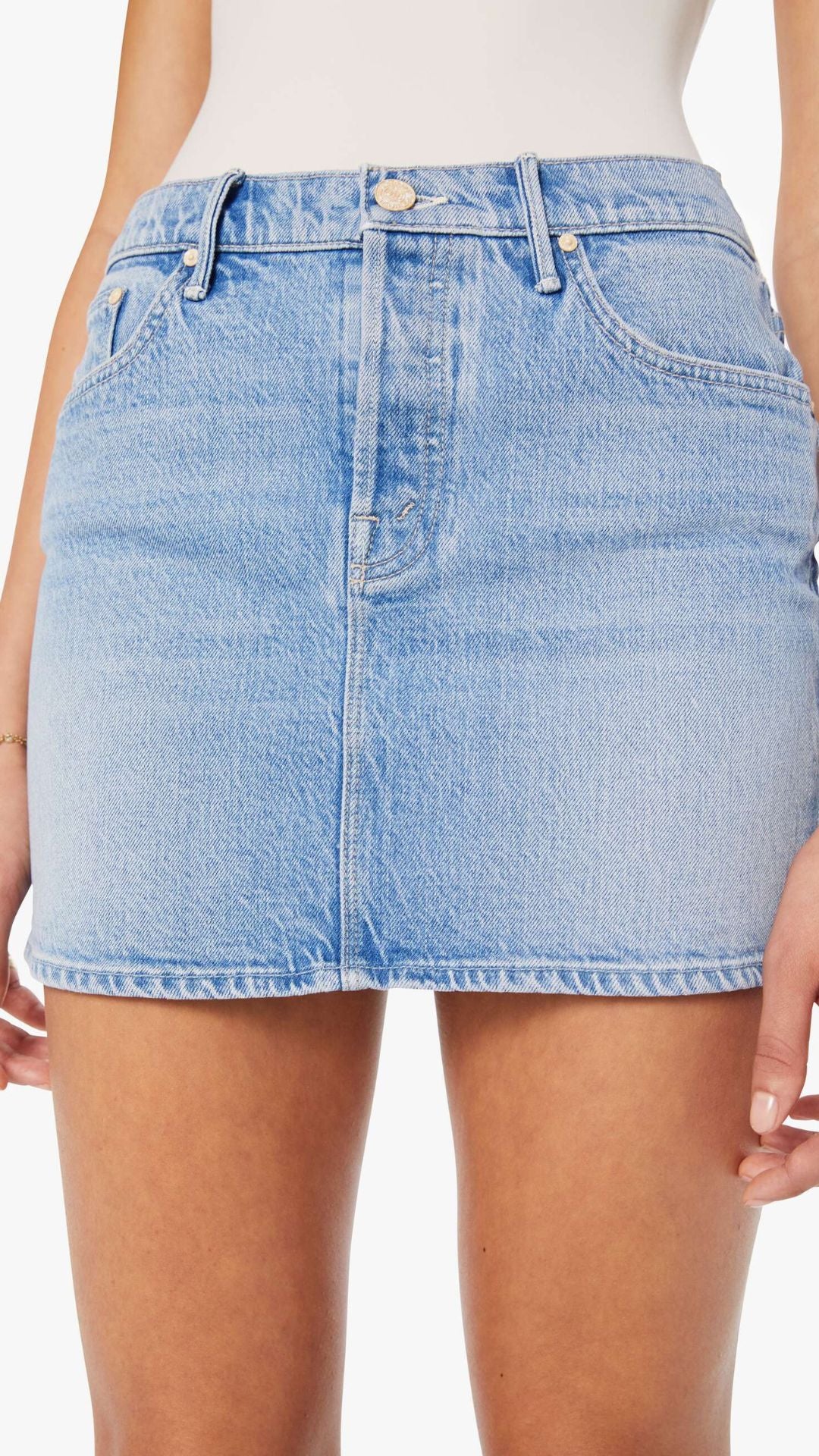 Vagabond Mini Skirt- Schoolbus - Mother Denim