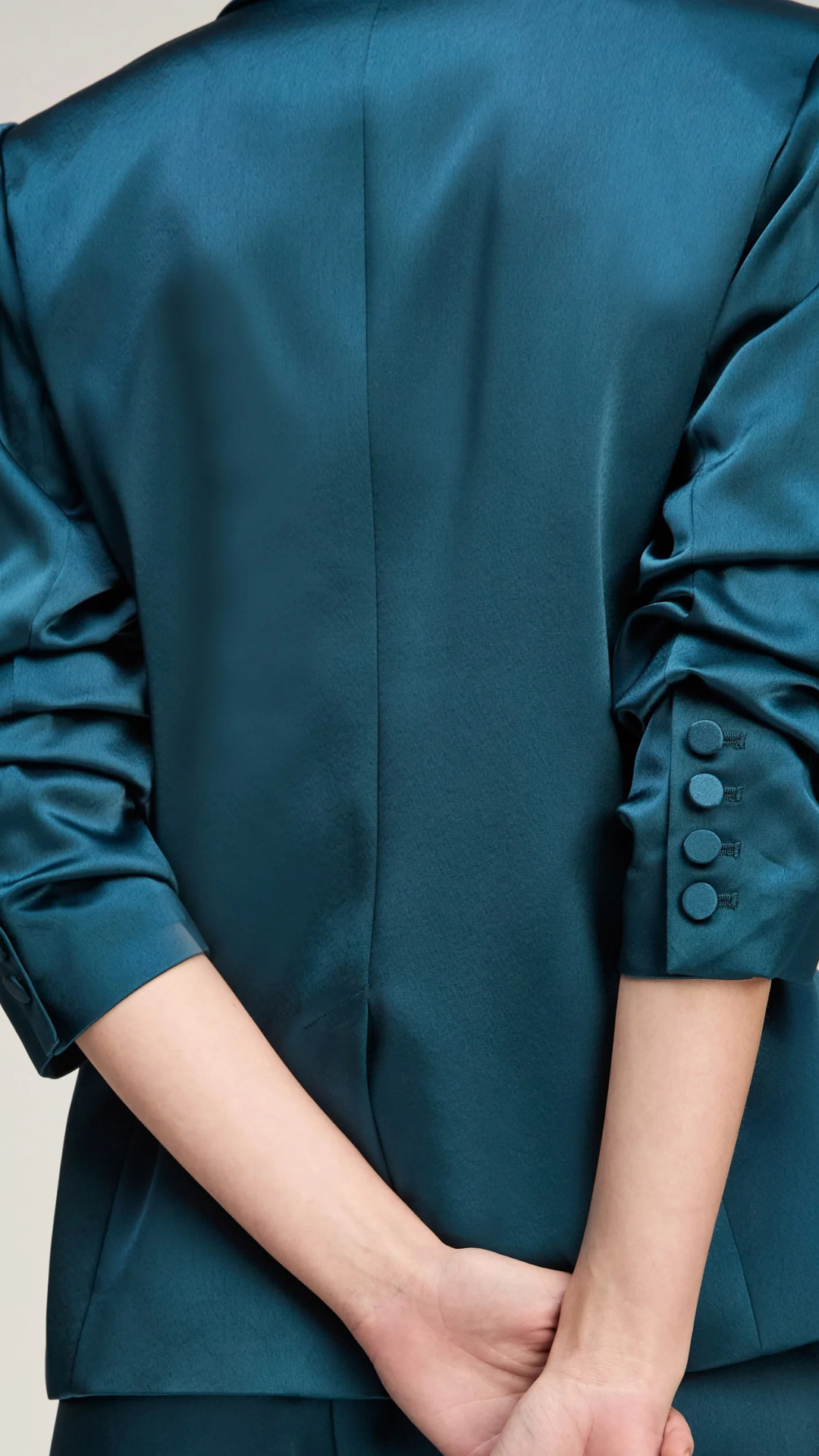 Satin Kylie Blazer Stormwater