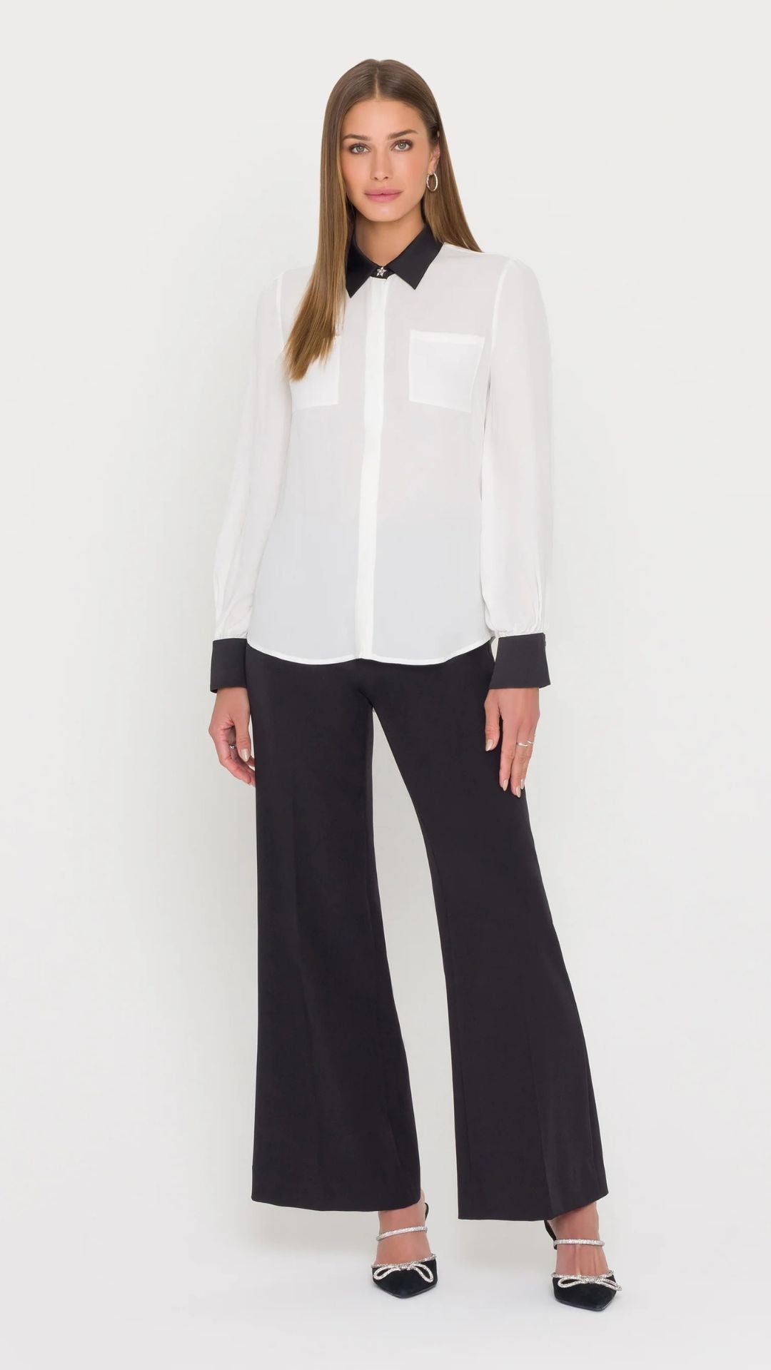 Denise Georgette Combo Blouse
