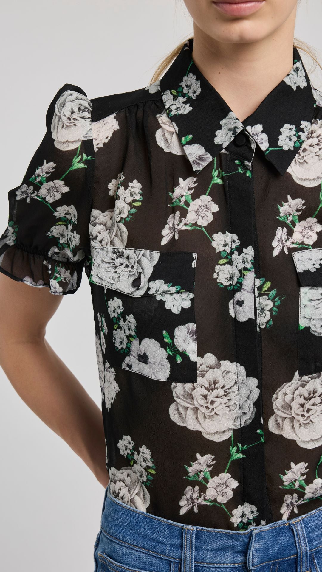 Mini Floral Georgette Shirt - Generation Love