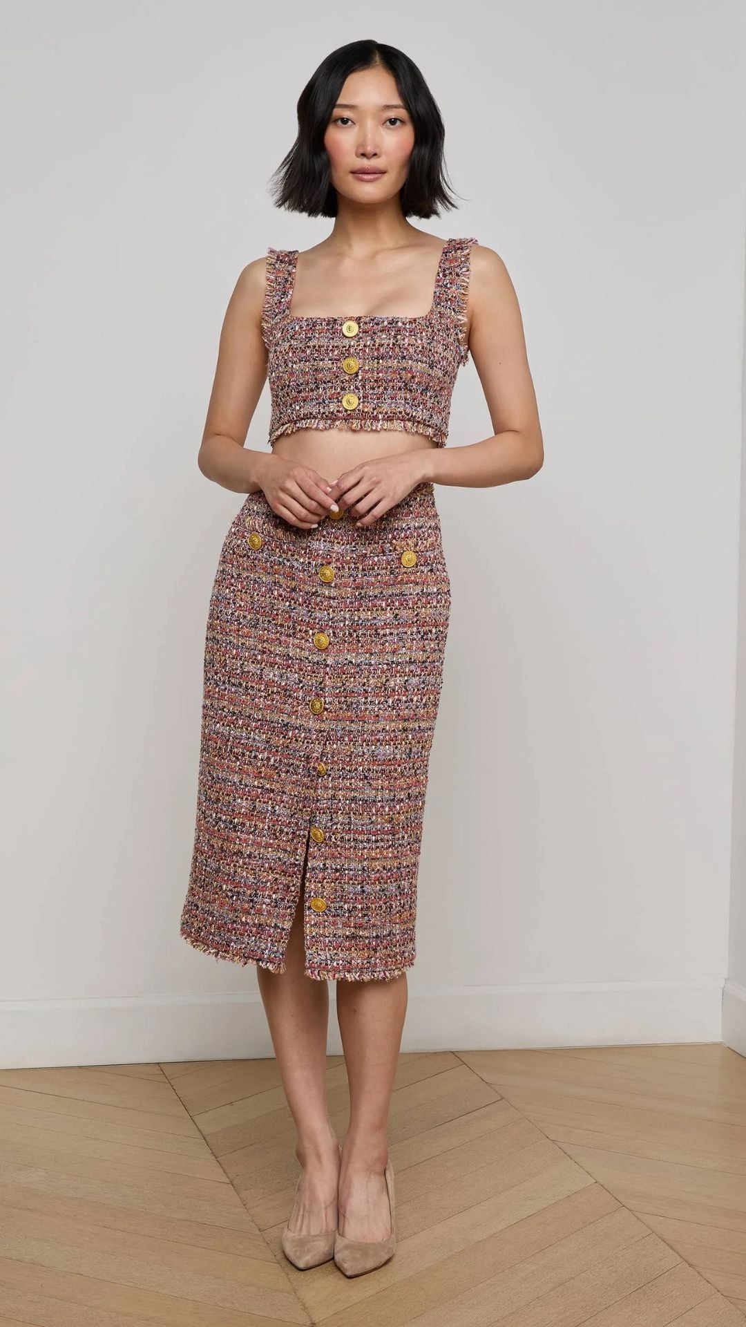 Tai Tweed Midi Skirt - L'Agence