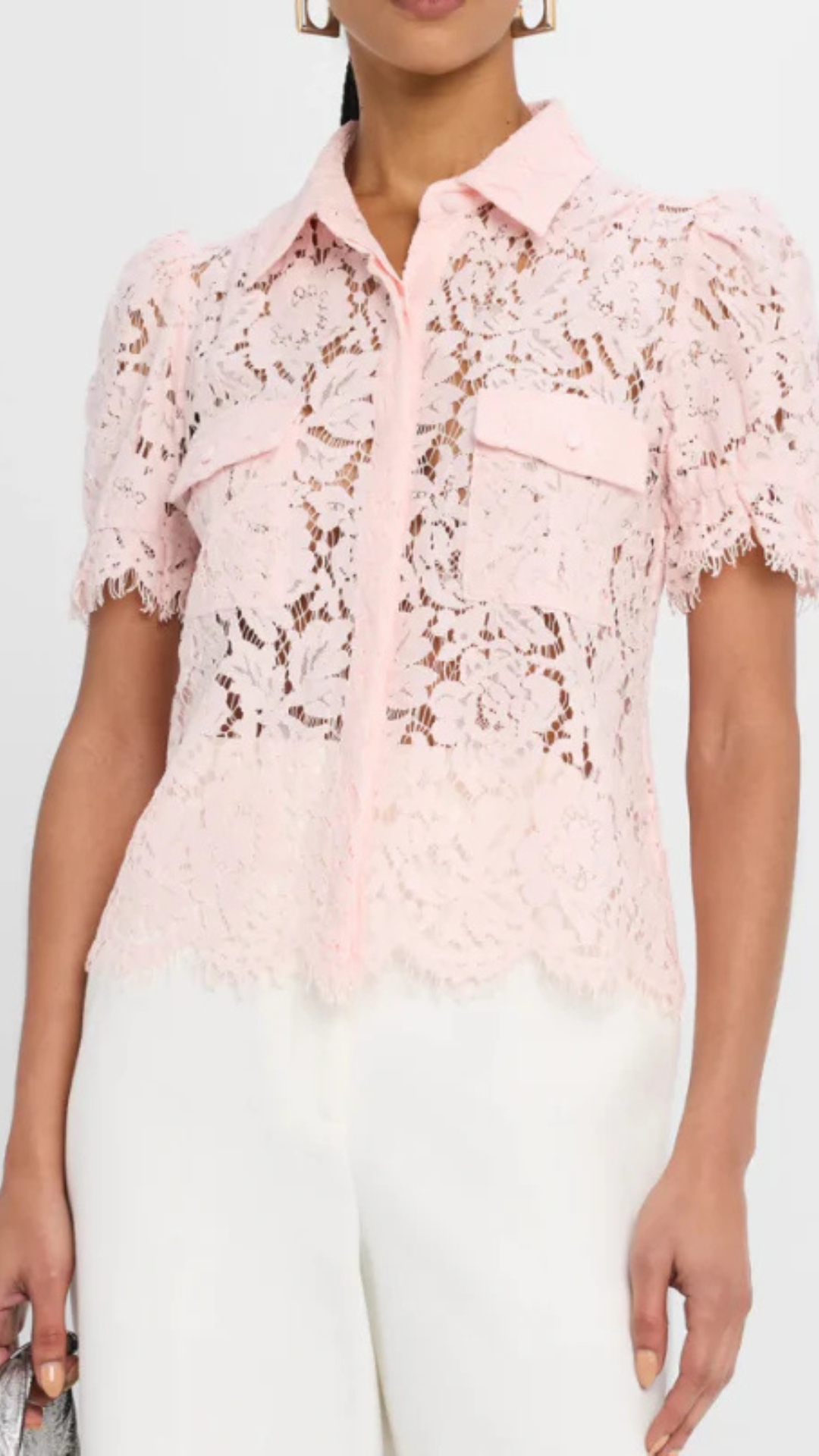 Mina lace Shirt Black / Pink - Generation Love