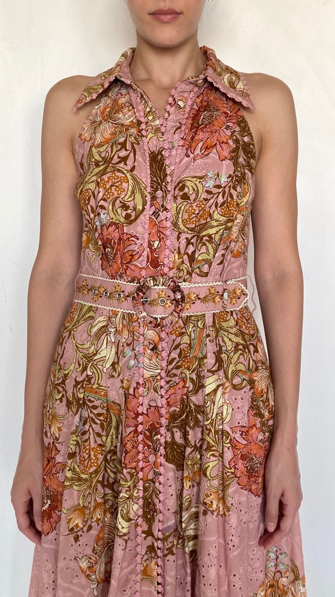 Long Shirt Dress w/ Buckle Belt - Hemant and Nandita