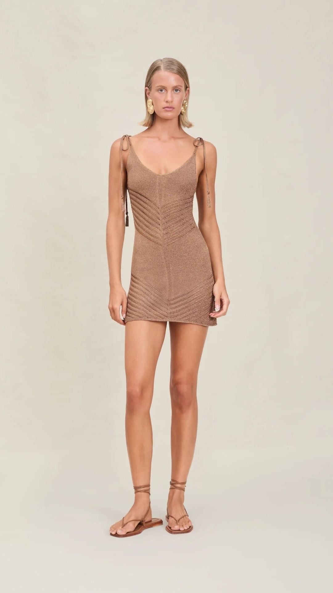 Halle Dress Truffle - Devon Windsor