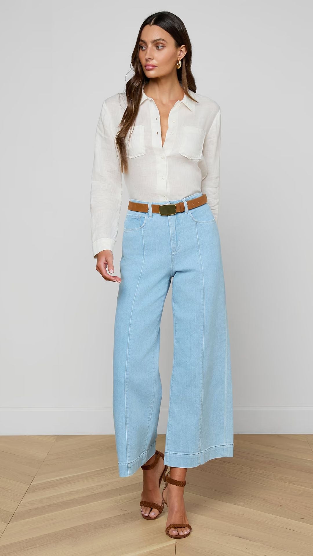 Houston Cropped Wide-Leg Jean - L'Agence