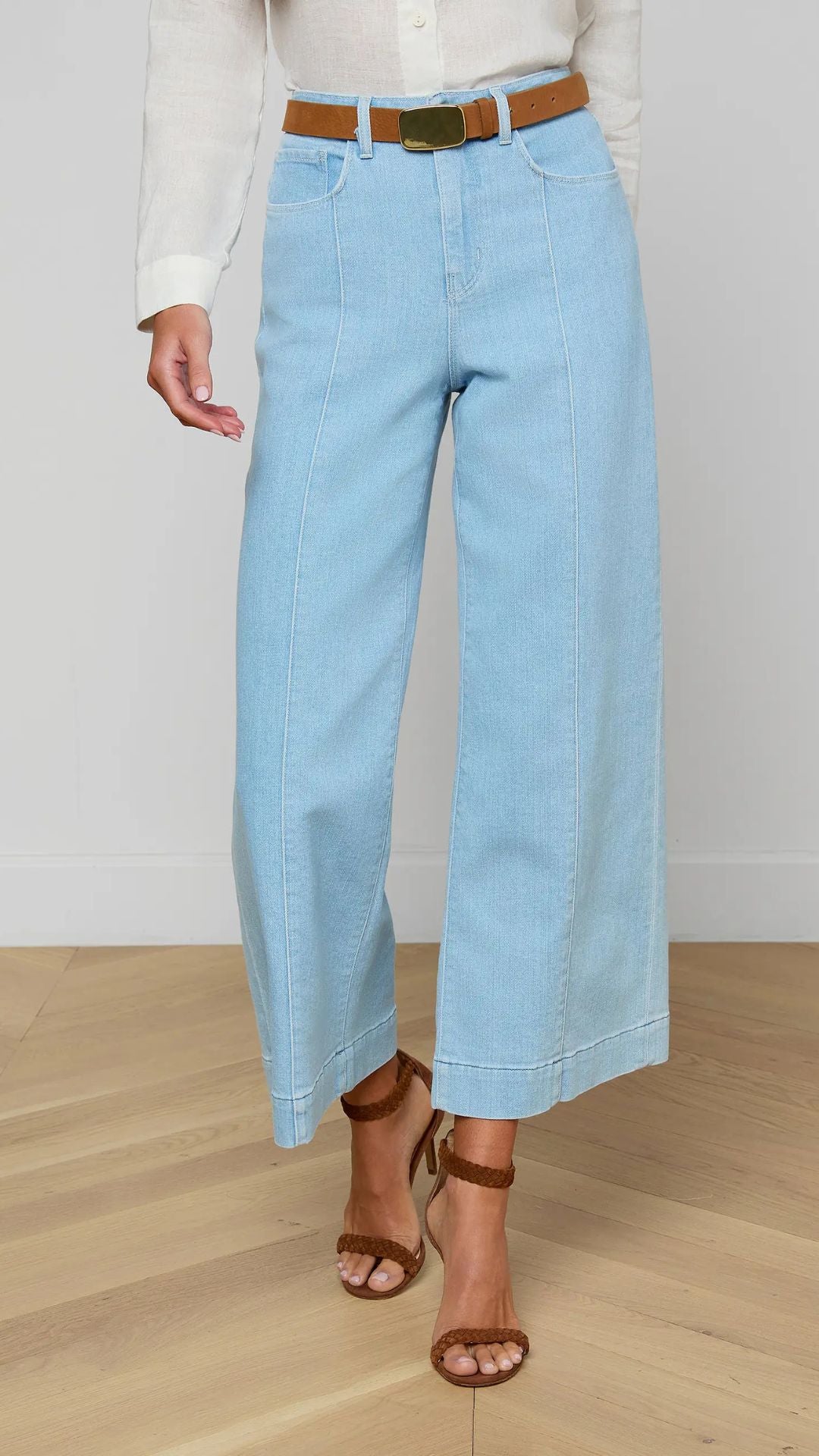 Houston Cropped Wide-Leg Jean - L'Agence
