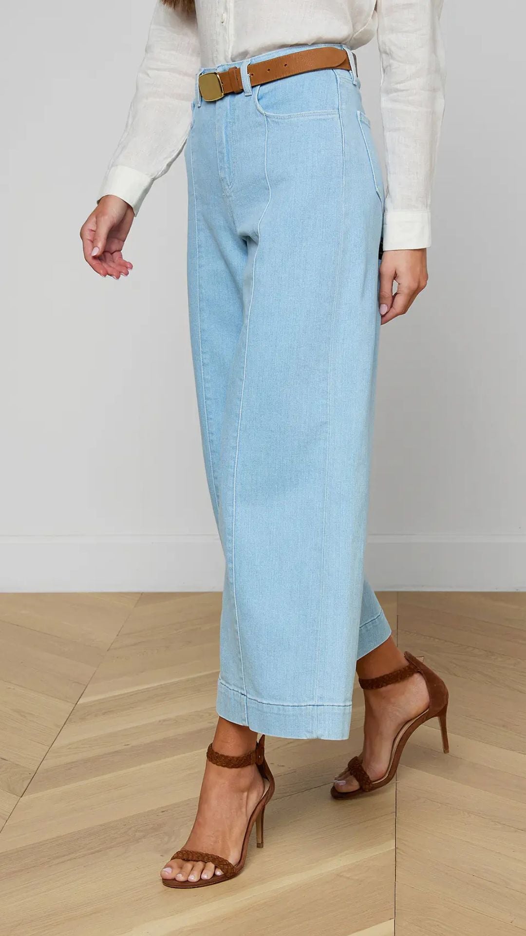 Houston Cropped Wide-Leg Jean - L'Agence
