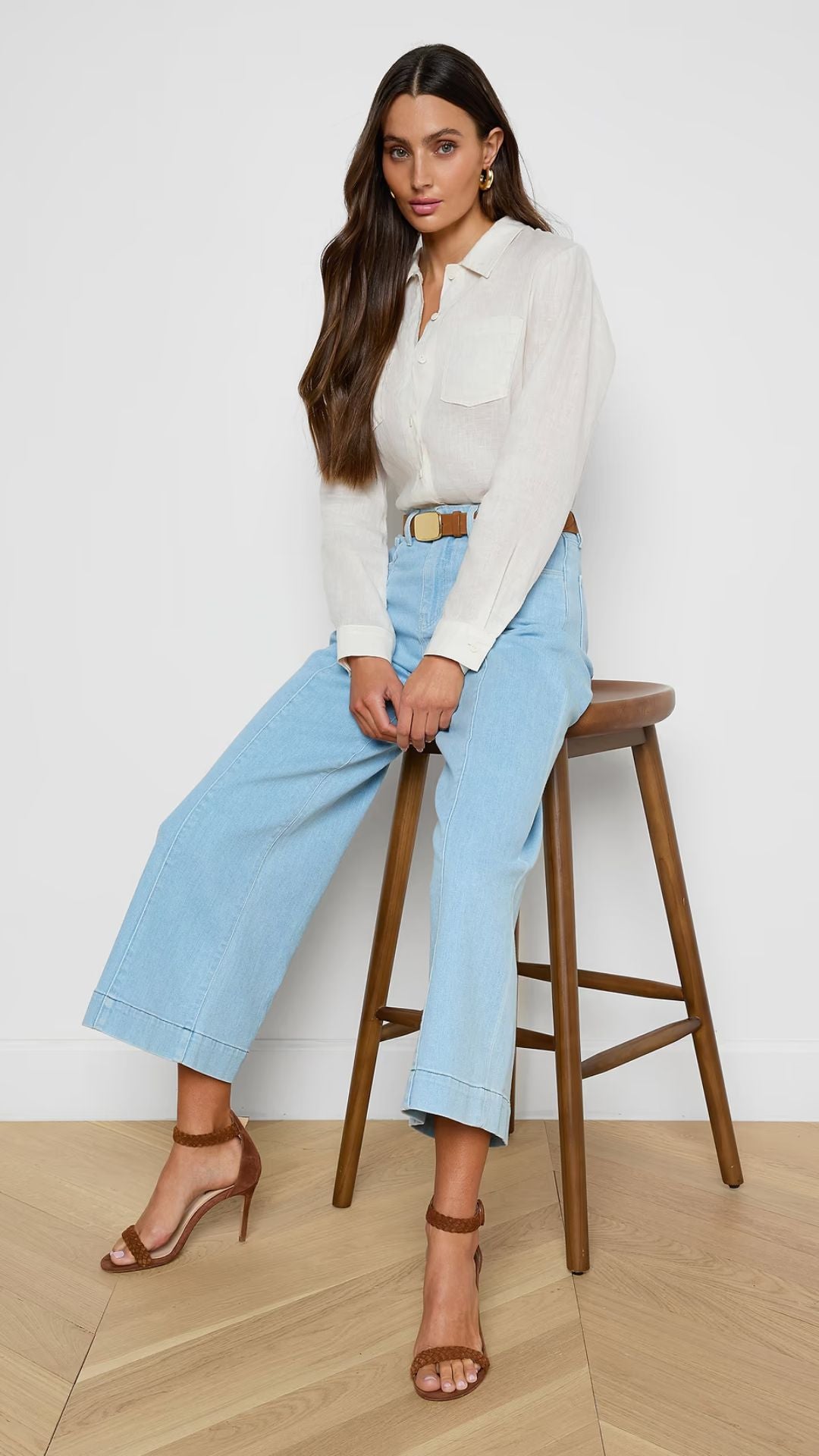 Houston Cropped Wide-Leg Jean - L'Agence