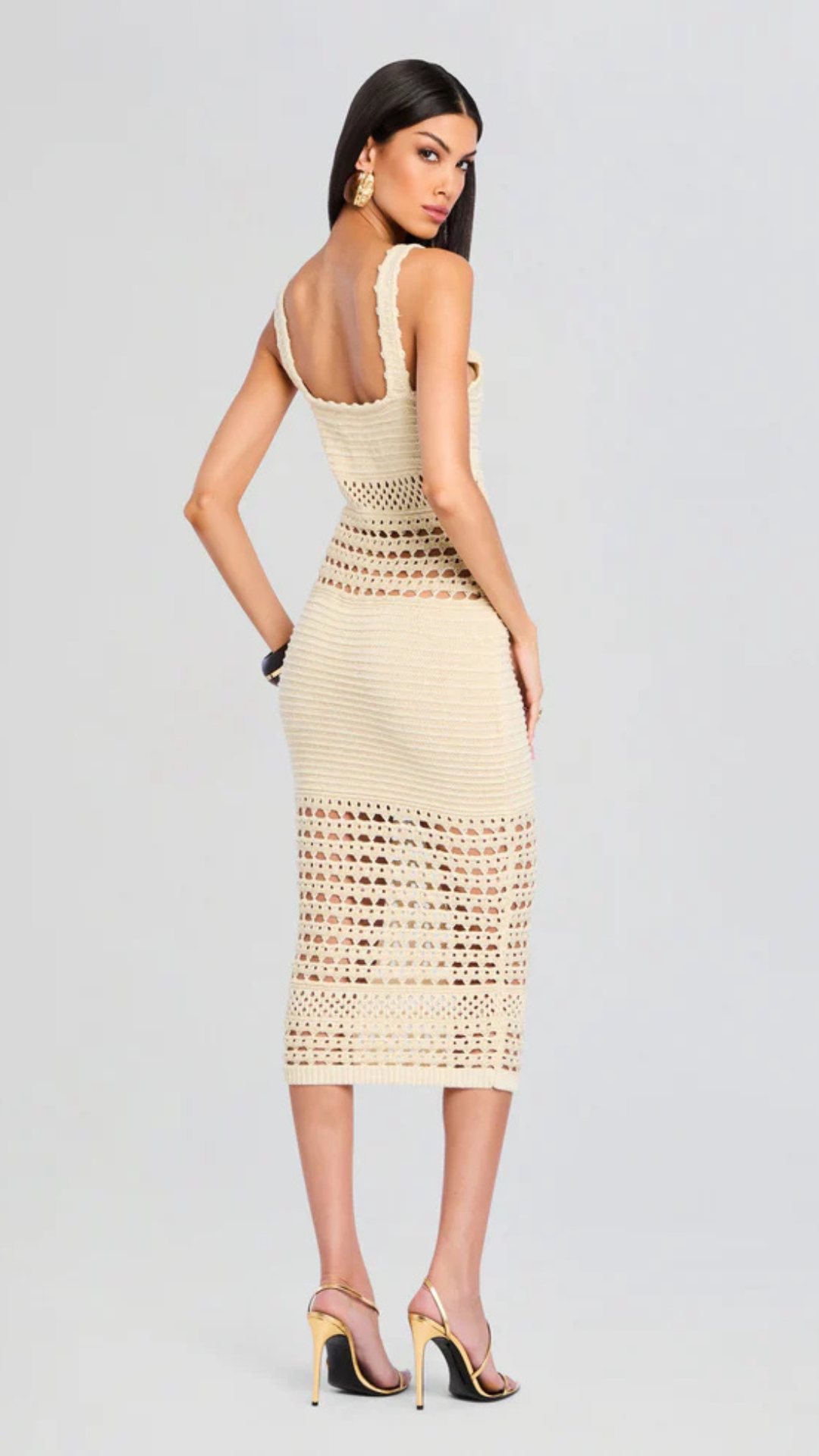 Avril Crochet Dress Ivory