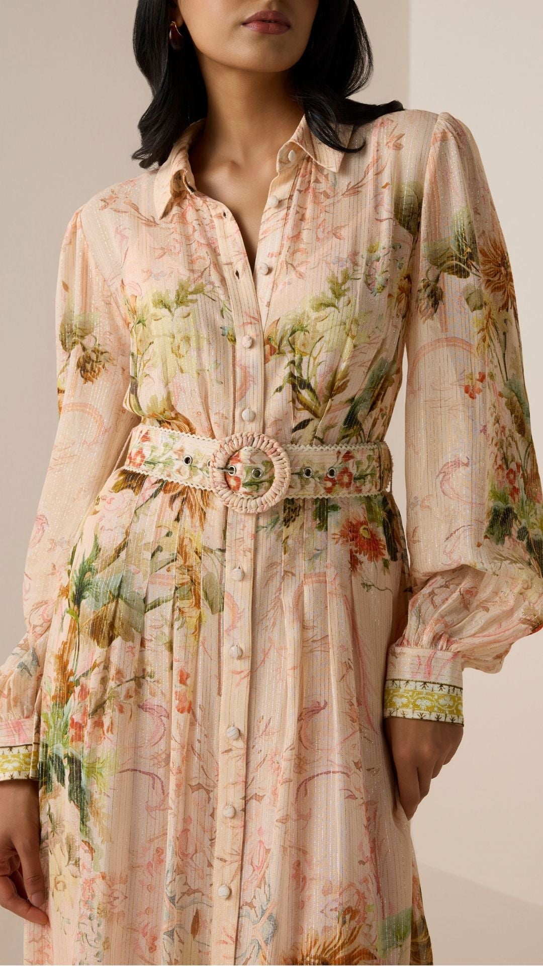 Shirt Dress w/ Buckle and Belt