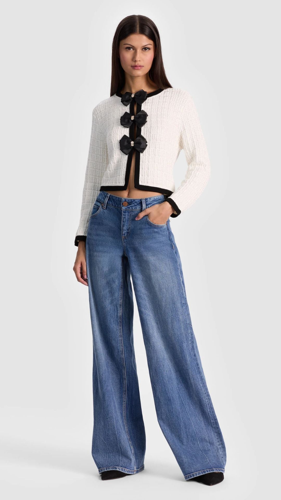 Akira Bow Cardigan - Alice and Olivia