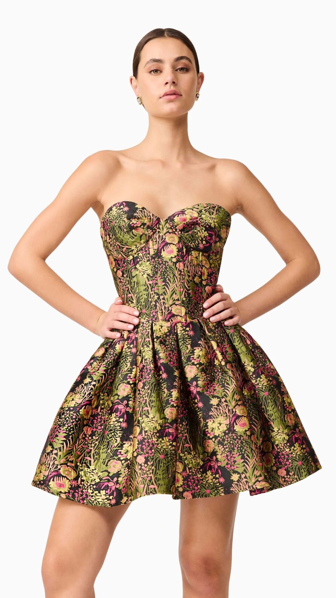 Cindy Strapless Mini Dress in Black