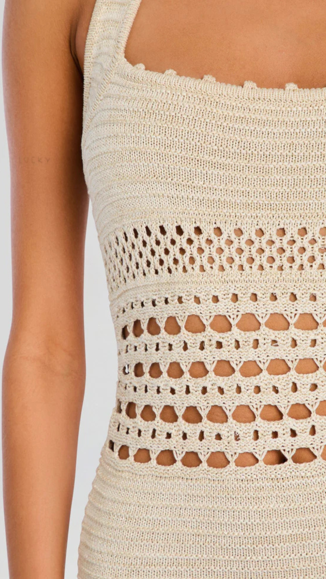 Jaycee Crochet Dress Bone