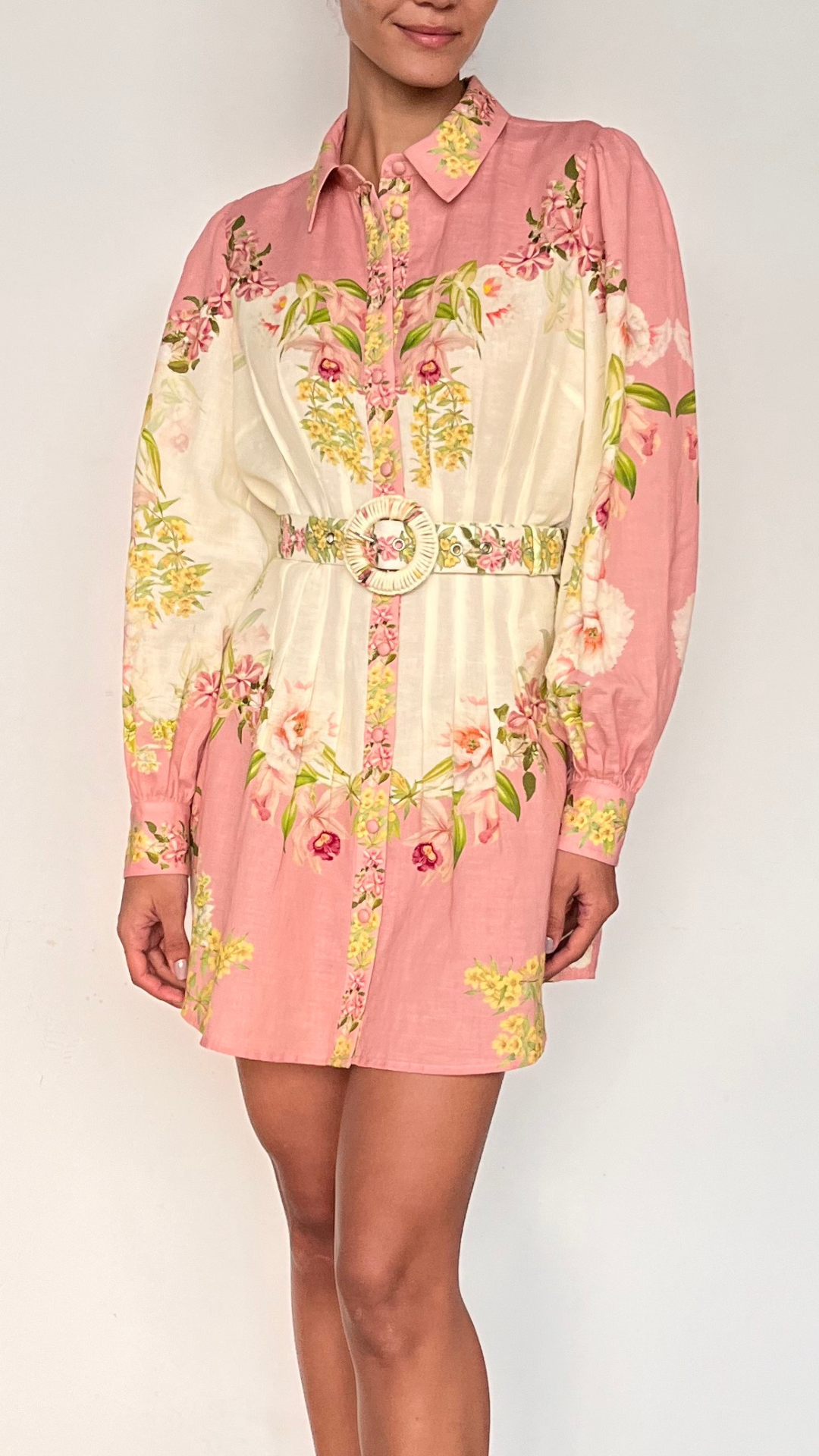 Short Dress w/ Buckle Belt - Hemant and Nandita