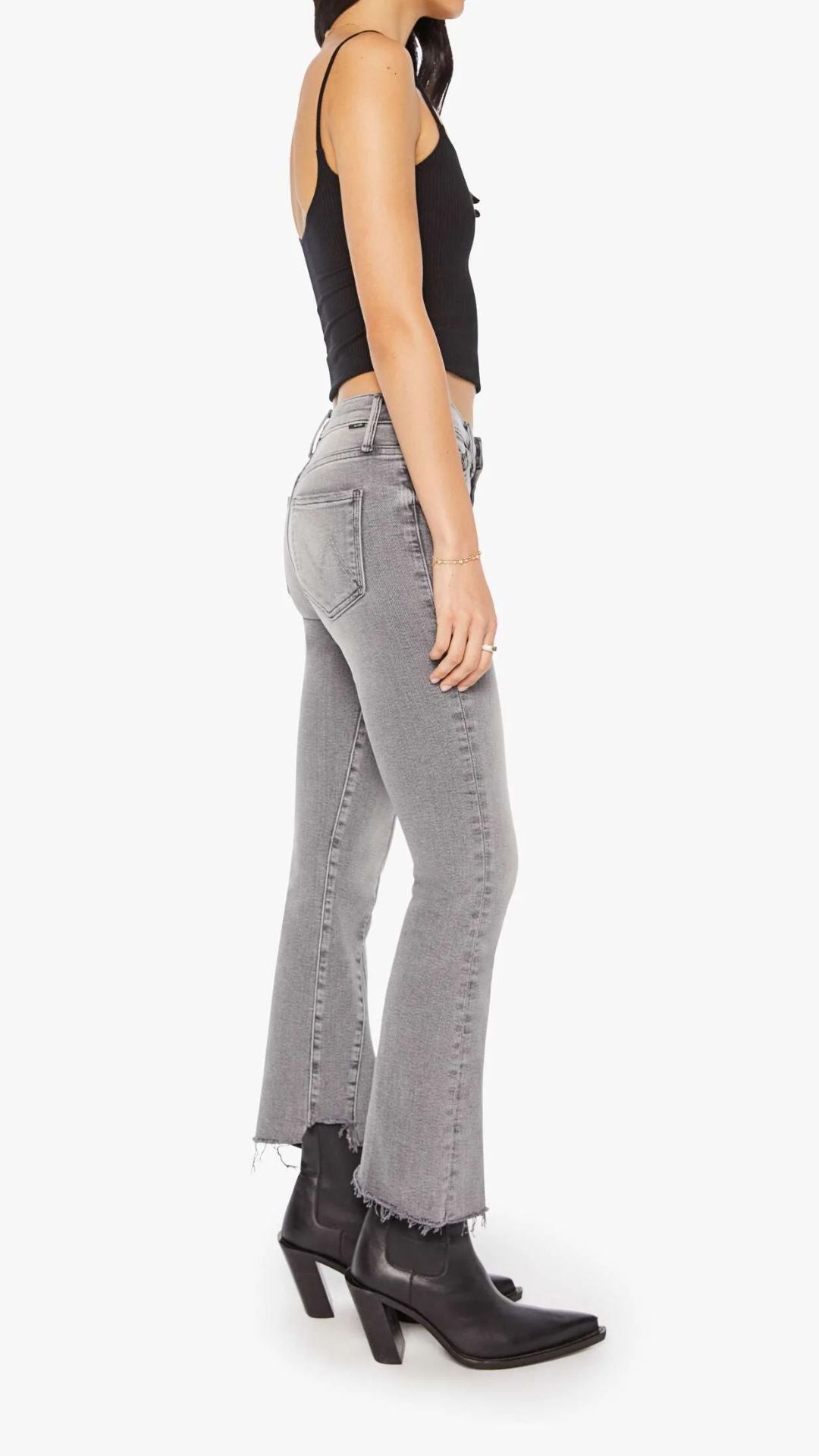 Insider Crop Pointy Fray Catch - Mother Denim