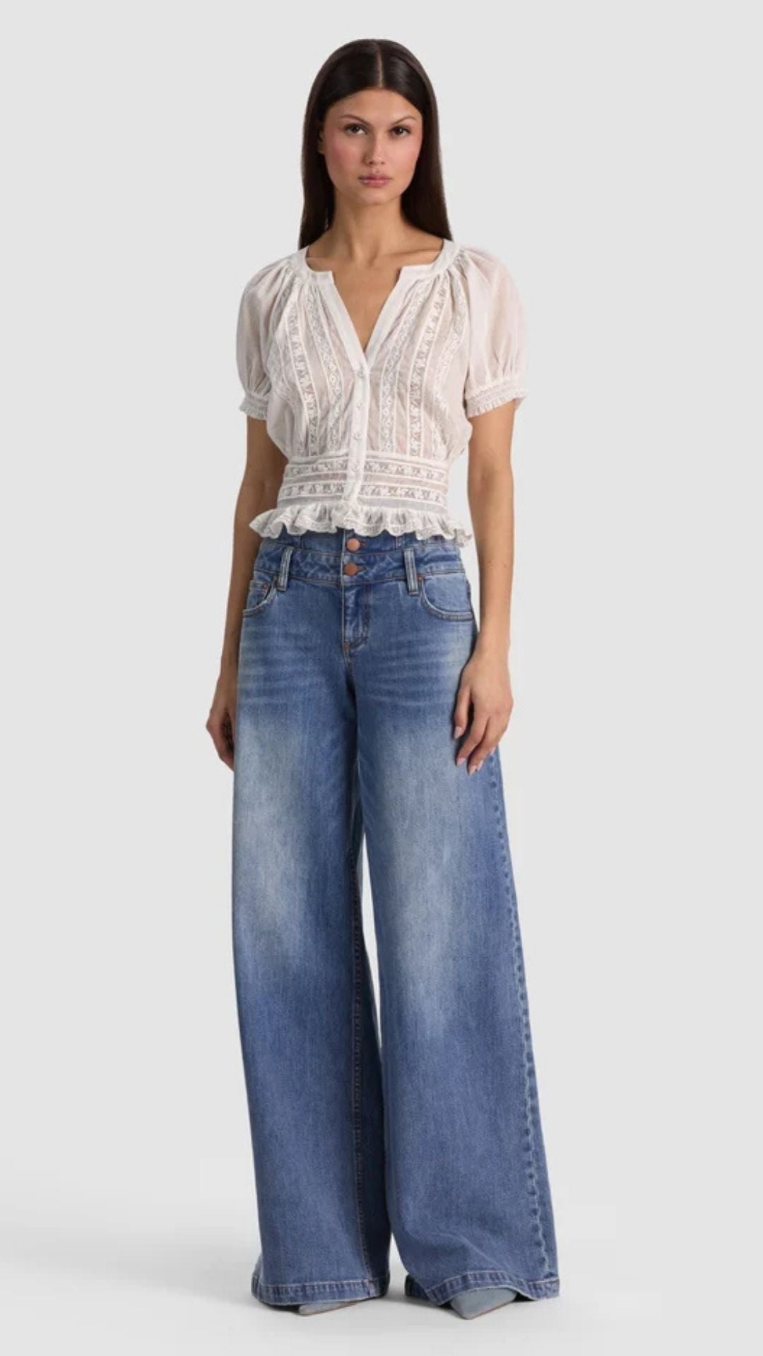 Kathryn Lace Trim Blouse