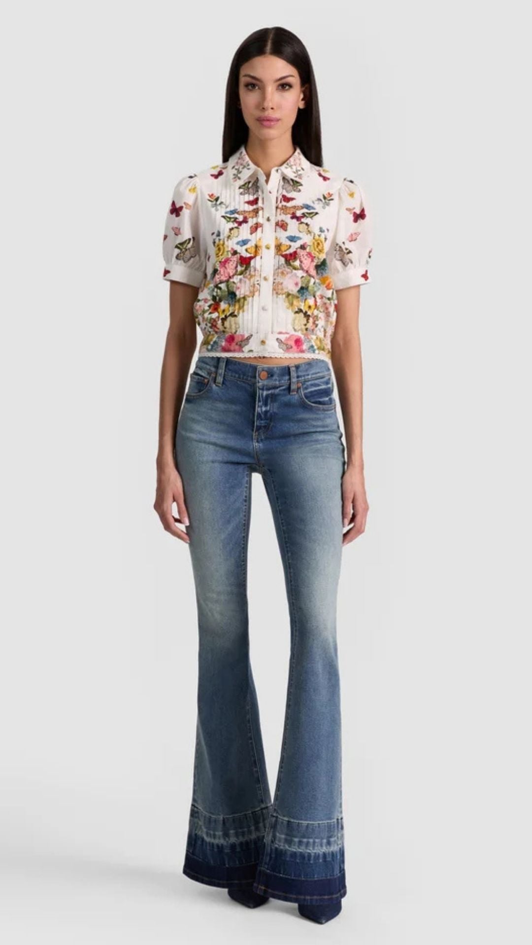 Rosie Ember Puff Sleeve Top - Alice and Olivia