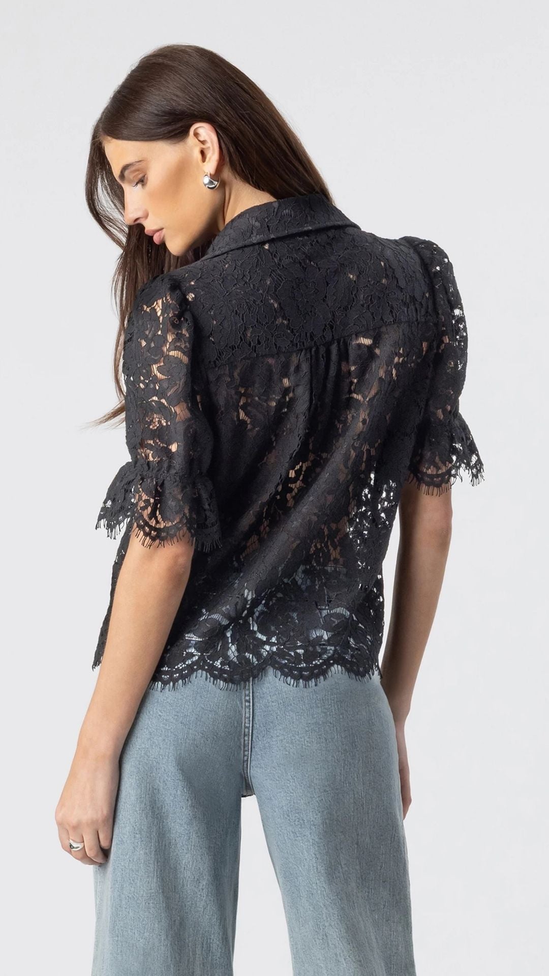 Mina lace Shirt Black / Pink - Generation Love
