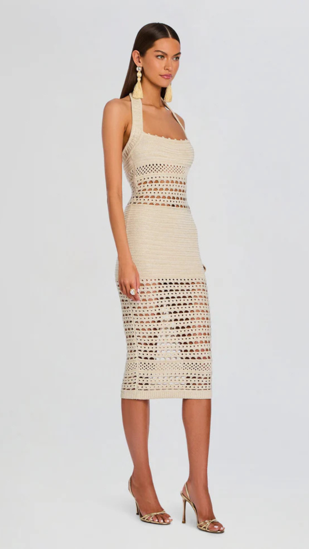Jaycee Crochet Dress Bone