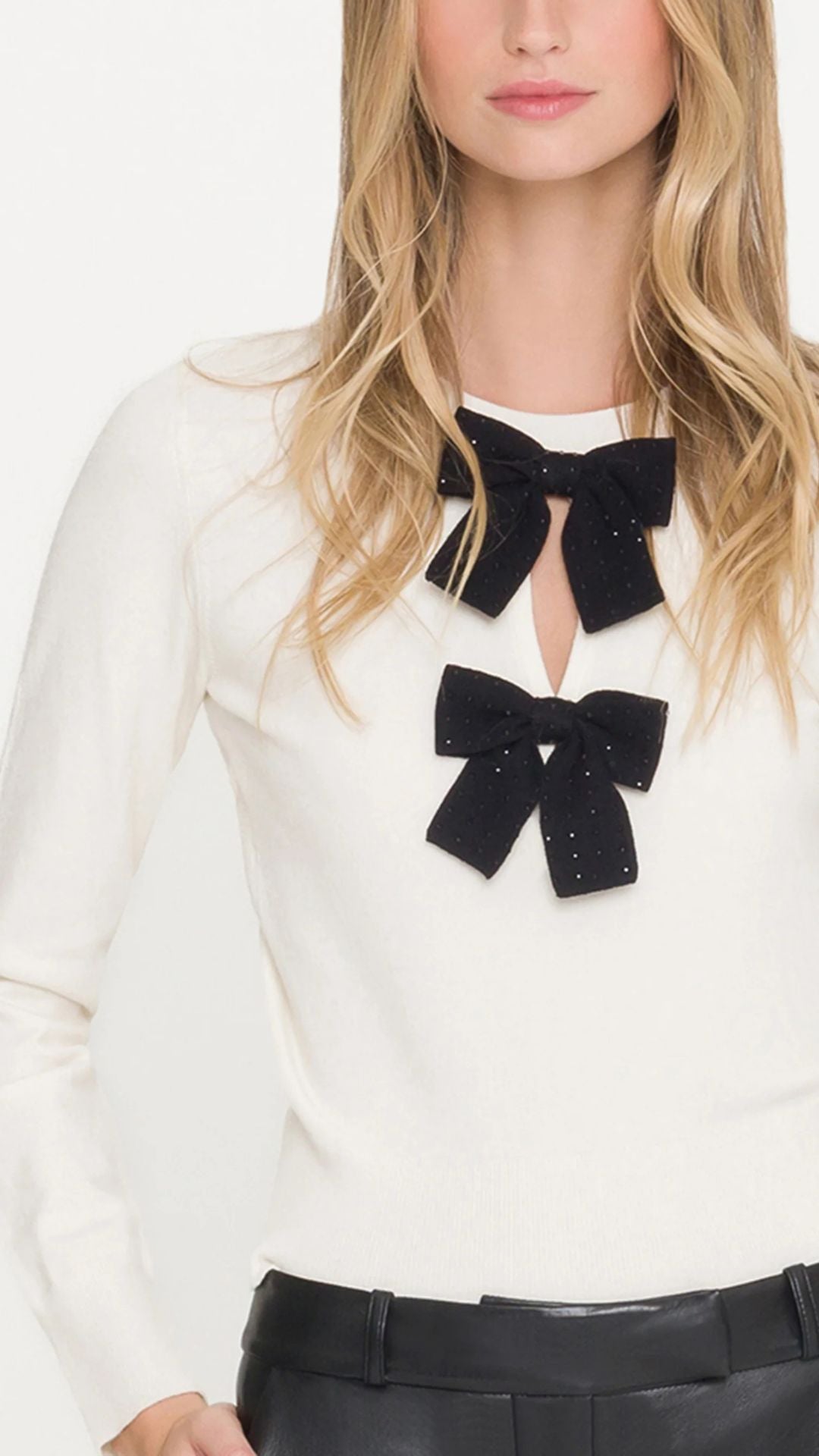 Salome Crystal Bow Sweater