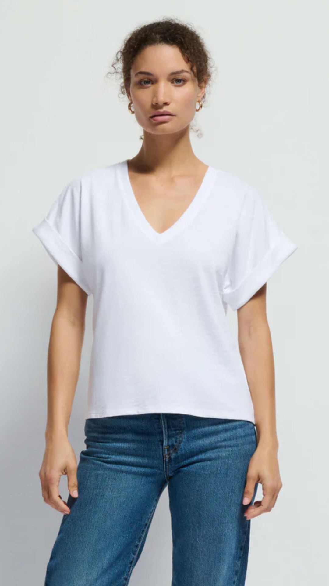 Stevie Cuffed V Neck - Nation Ltd.