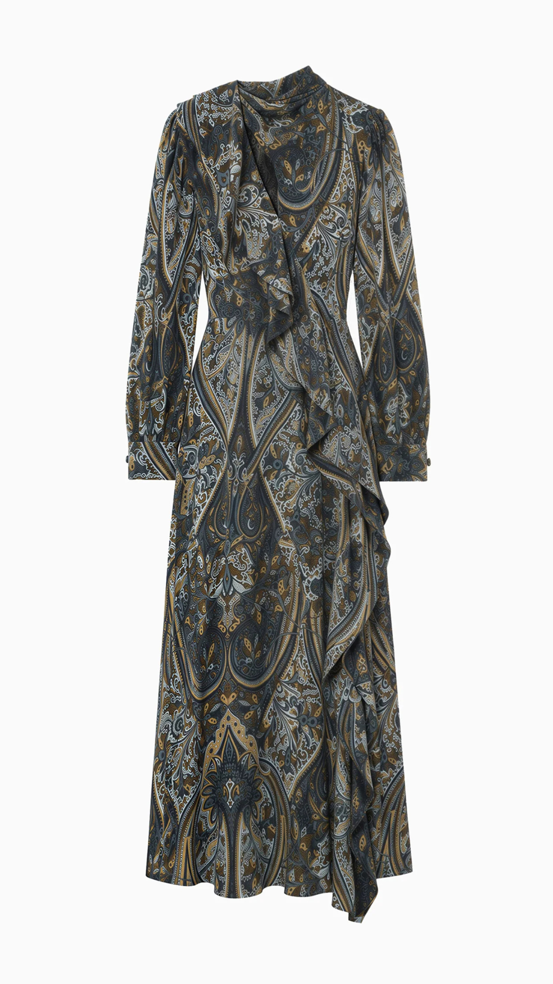 Sabrina Long Sleeve Silk Dress - Ulla Johnson