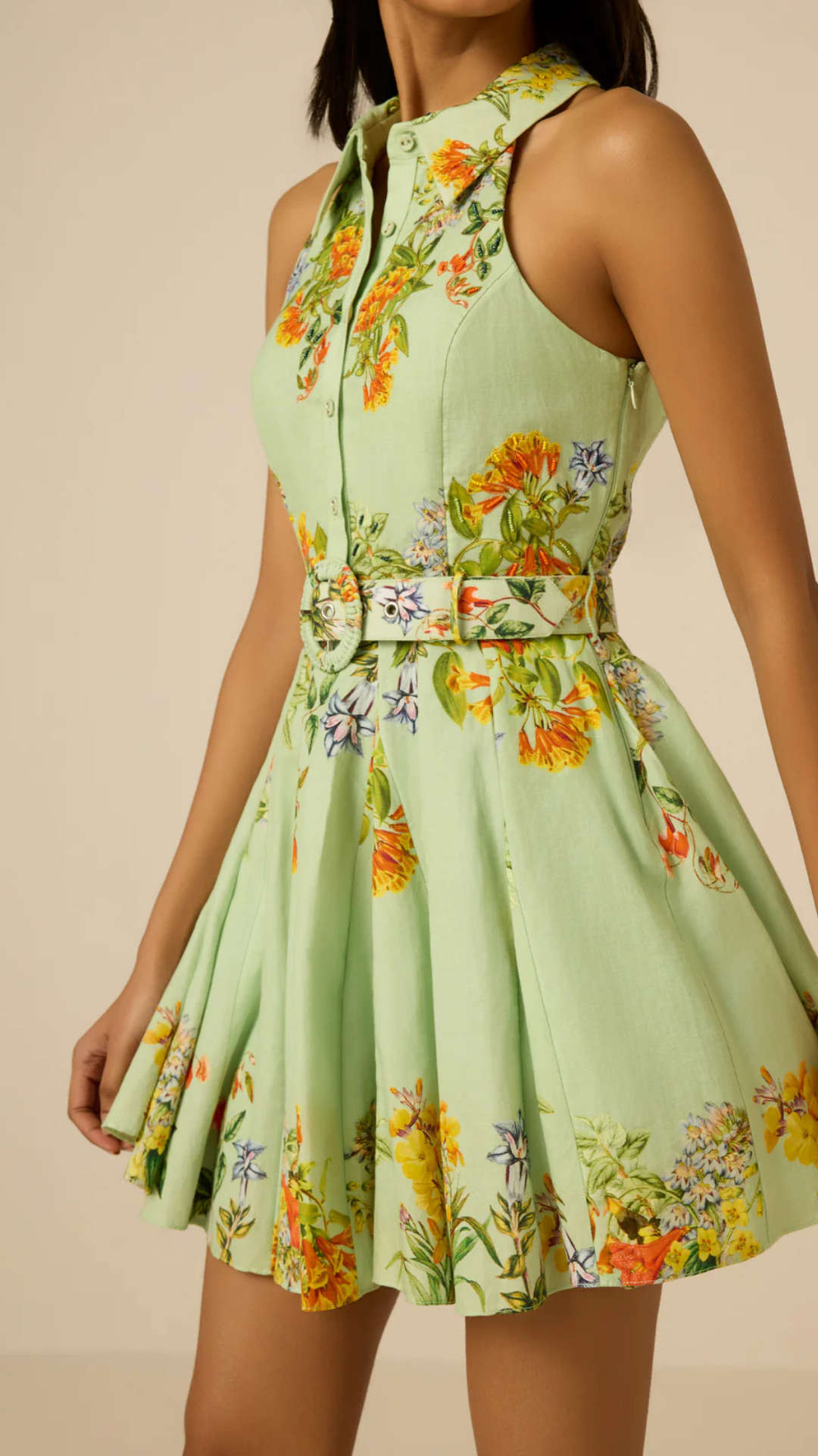 Baku Short Dress With Buckle Belt