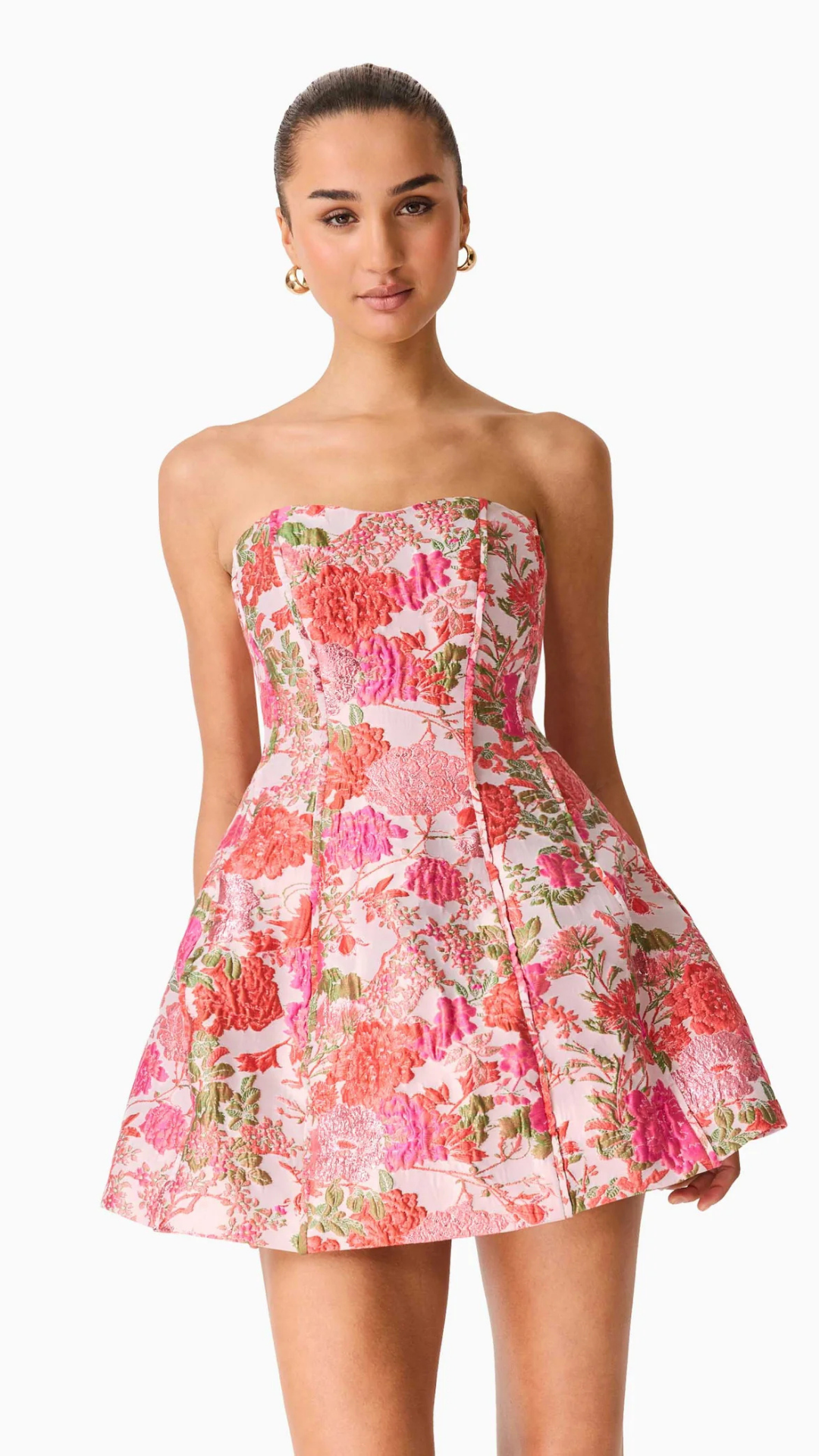 Floralie Strapless Mini Dress
