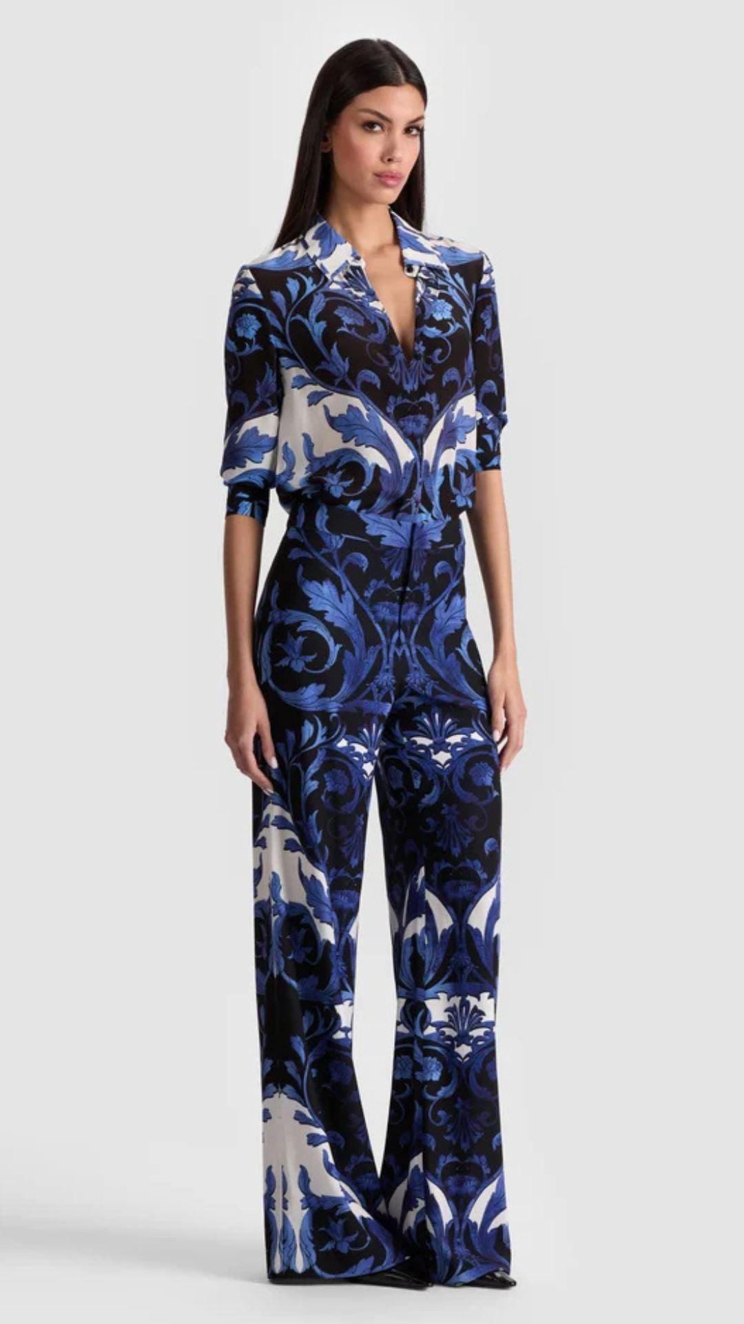 Willa Silk Blouse Regal - Alice and Olivia