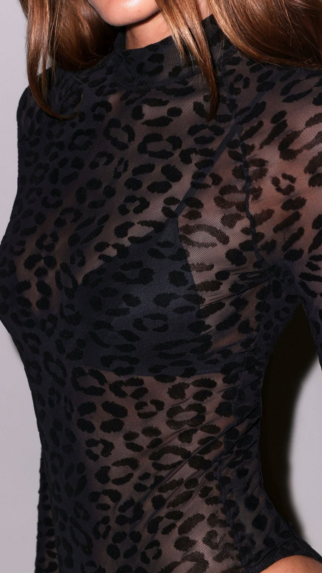 Flocked Leopard Bodysuit