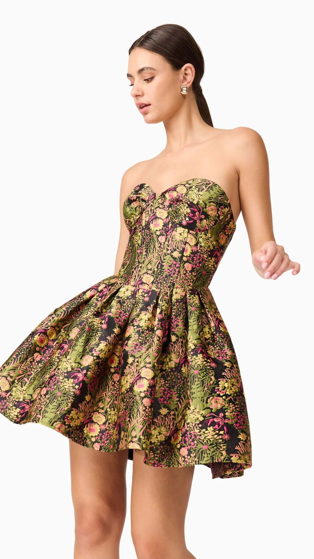 Cindy Strapless Mini Dress in Black