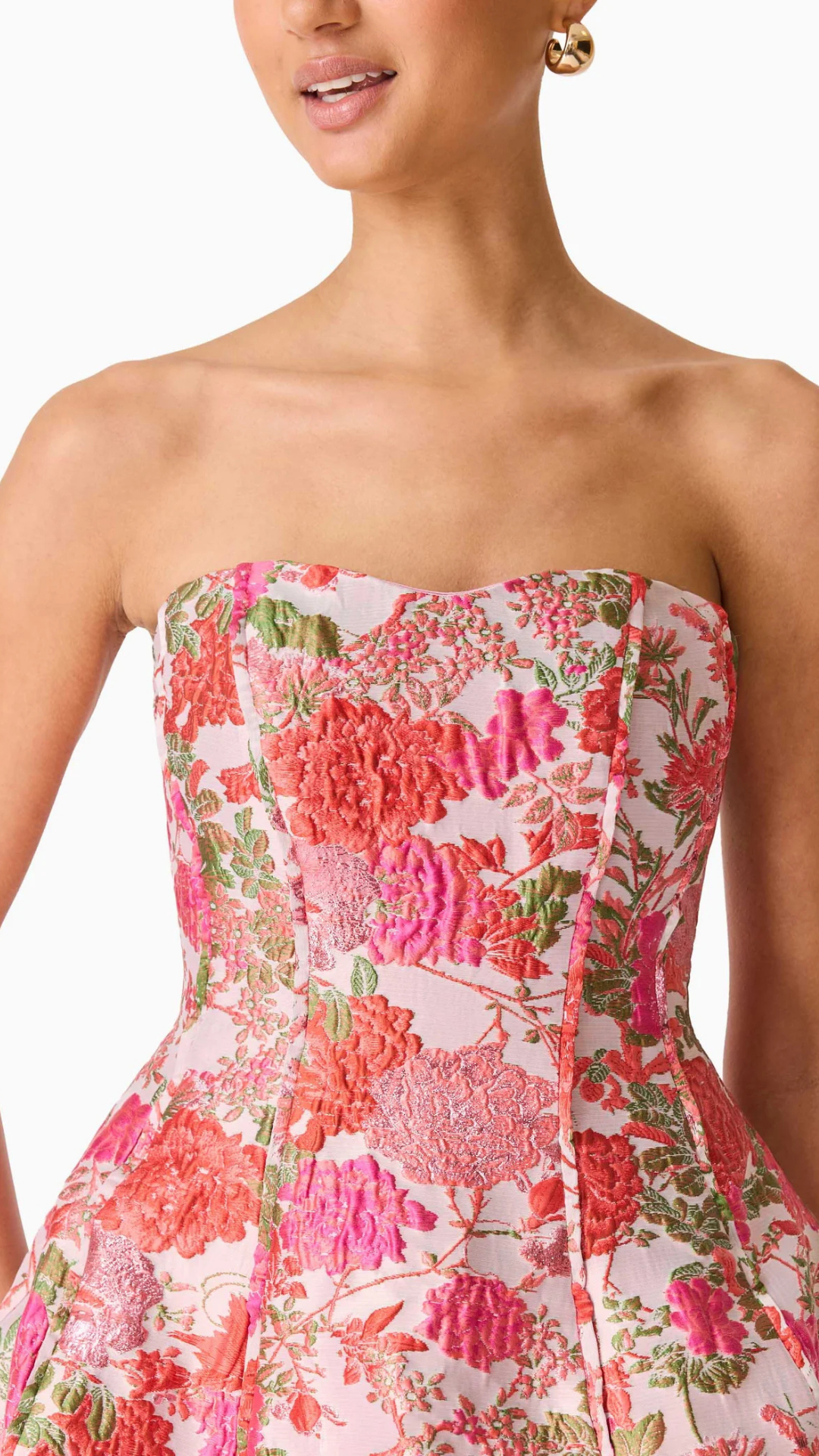 Floralie Strapless Mini Dress