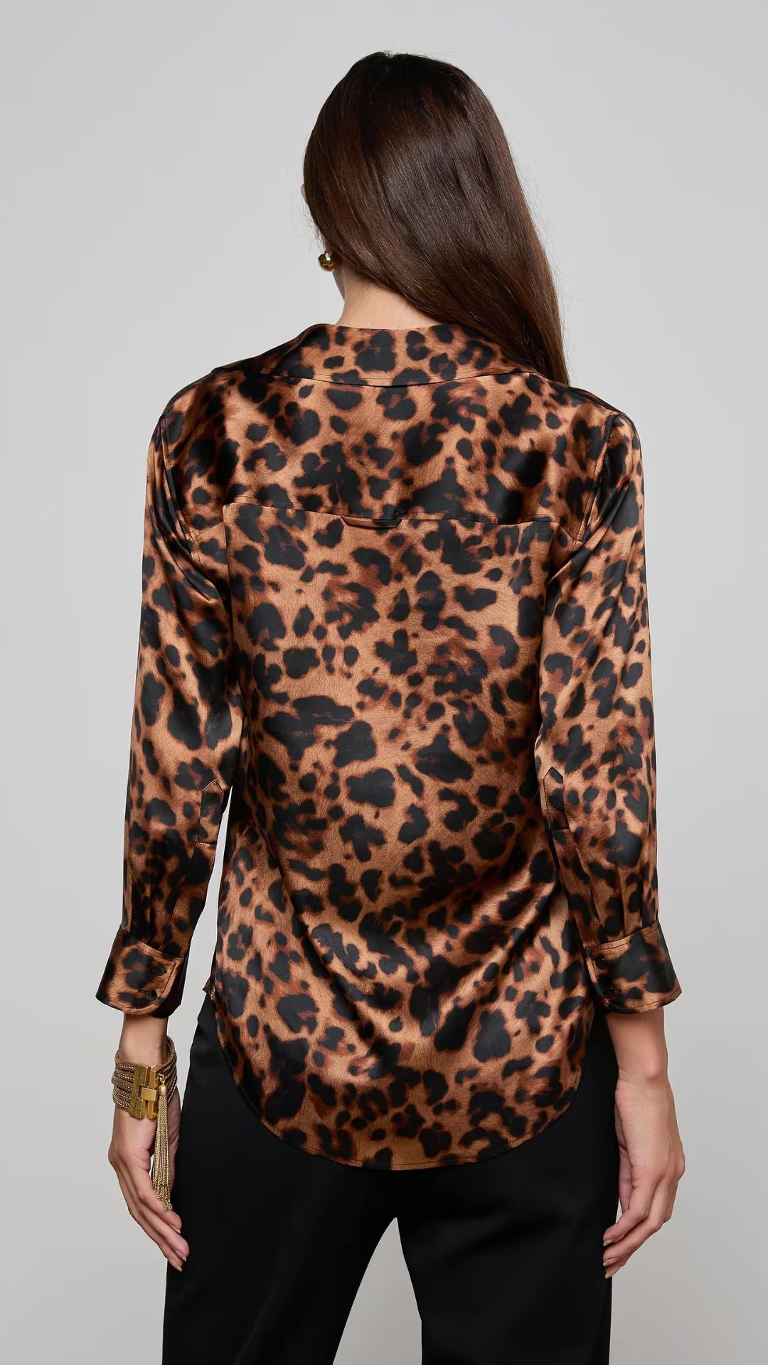 Dani Silk Blouse Leopard - L'Agence