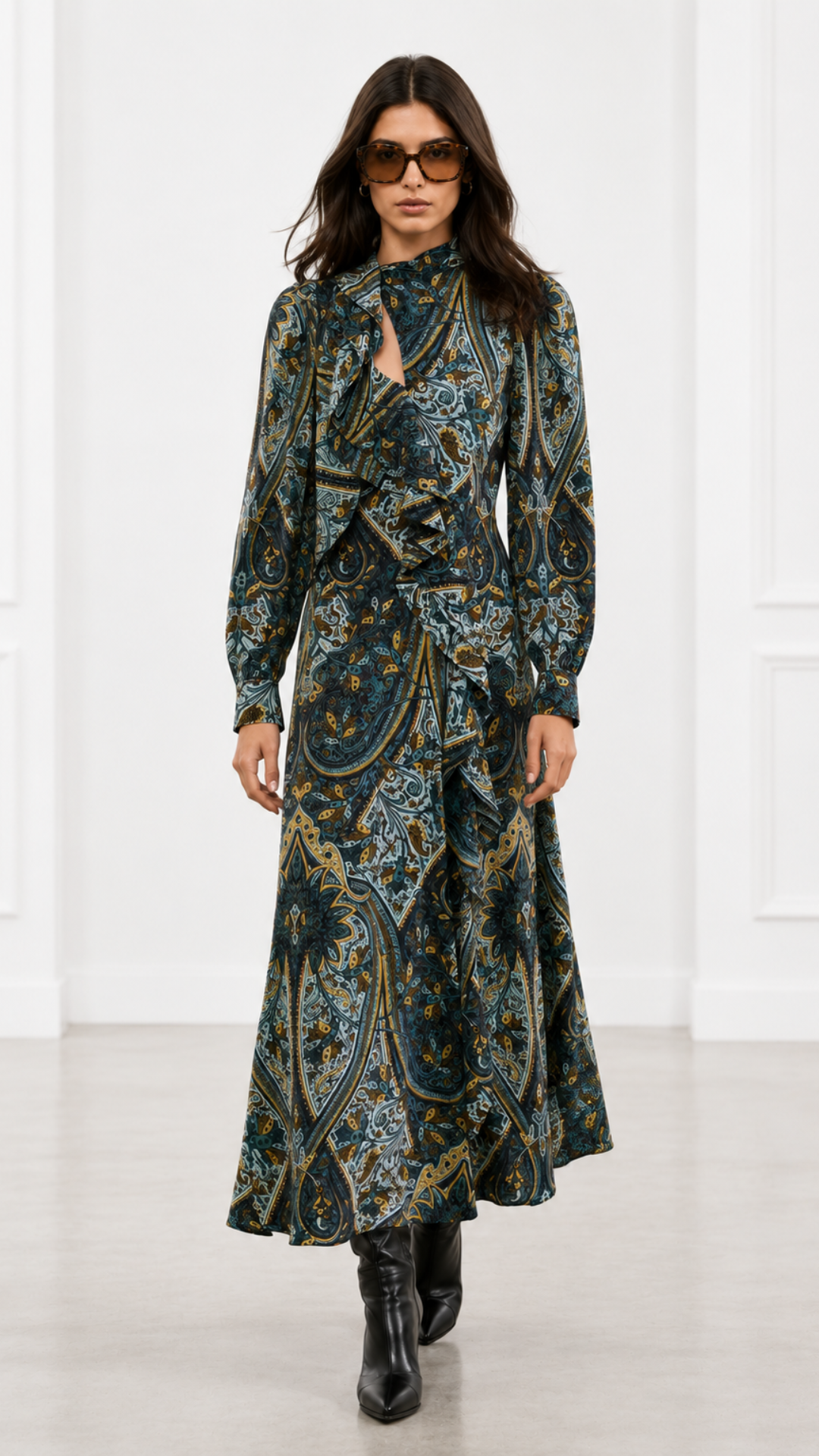 Sabrina Long Sleeve Silk Dress - Ulla Johnson