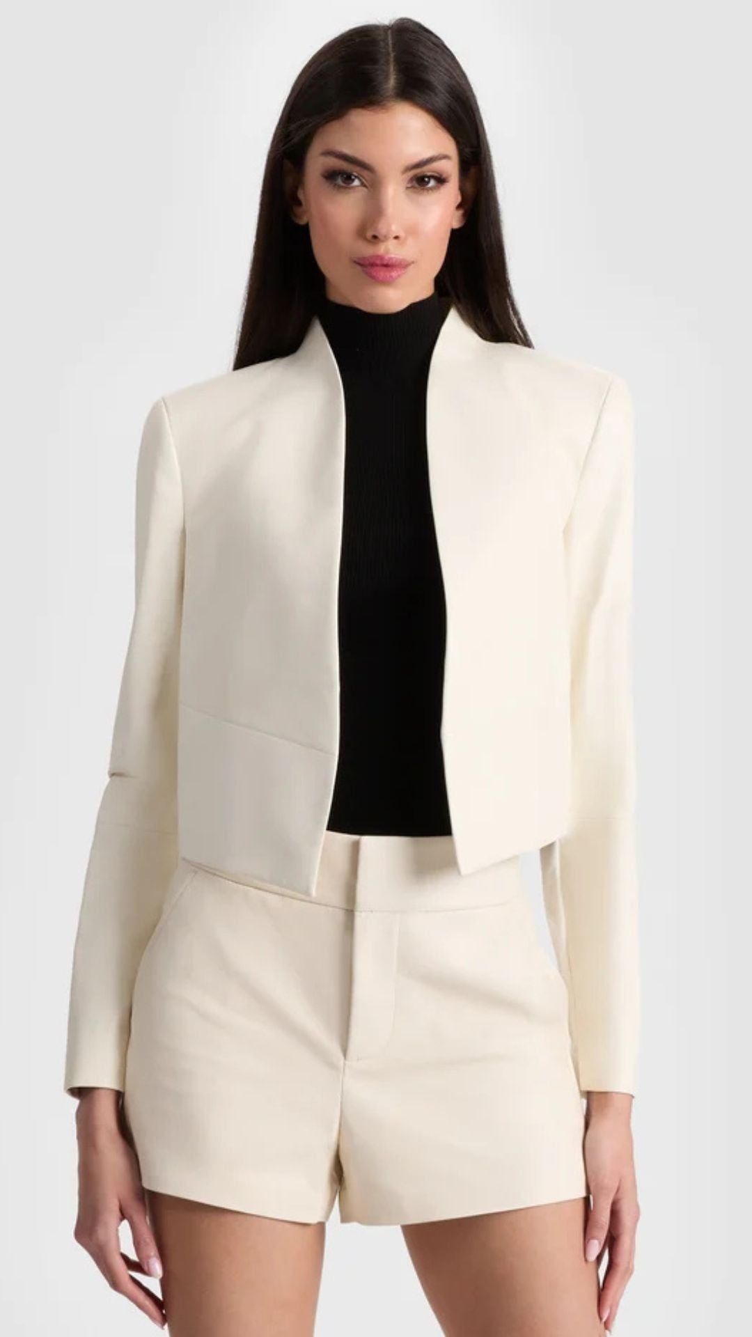 Cady Leather Short White