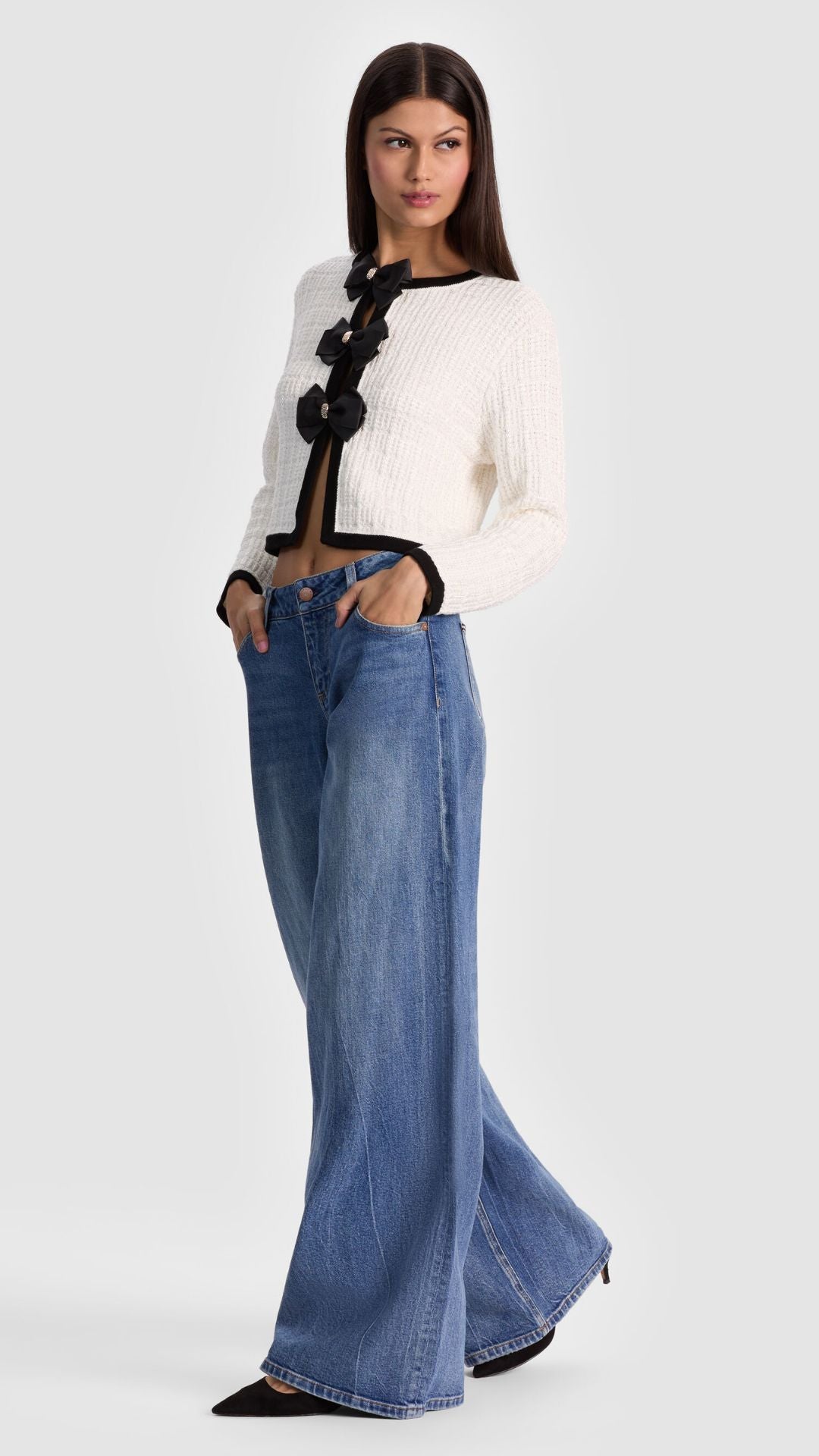 Akira Bow Cardigan - Alice and Olivia