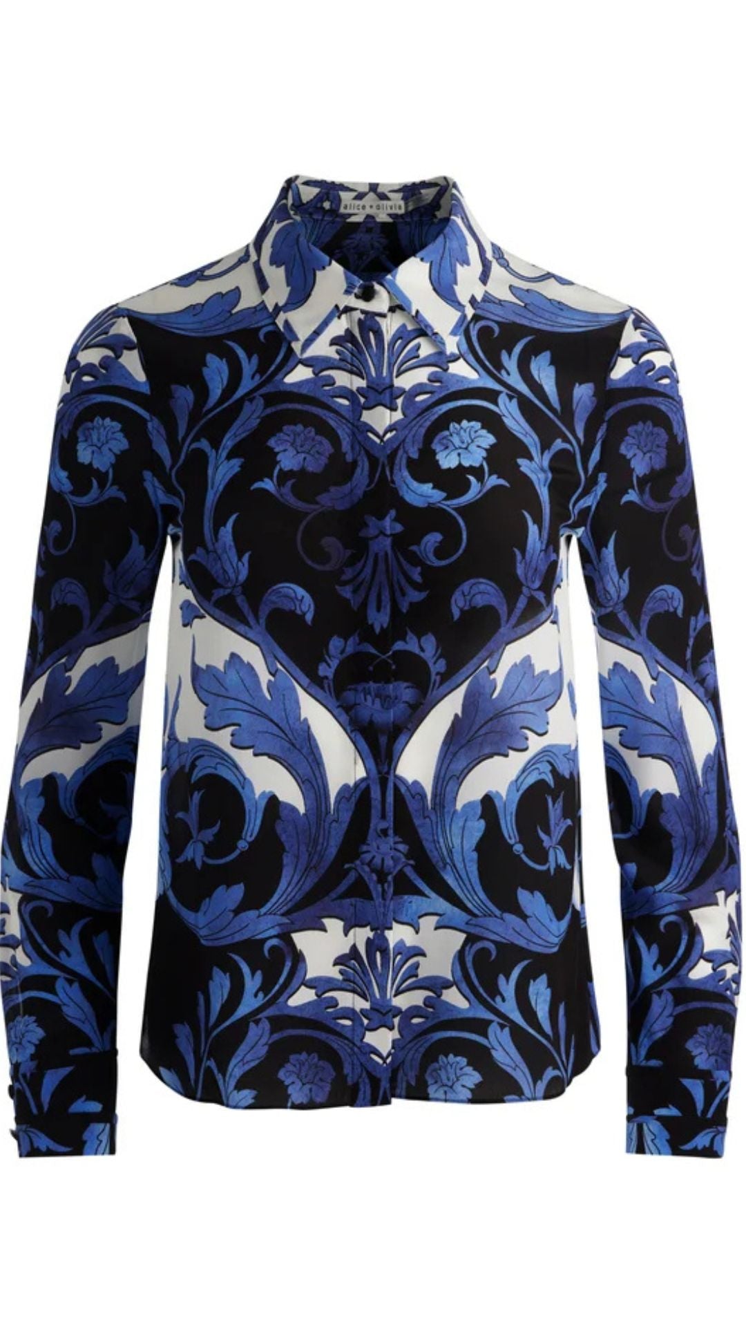 Willa Silk Blouse Regal - Alice and Olivia