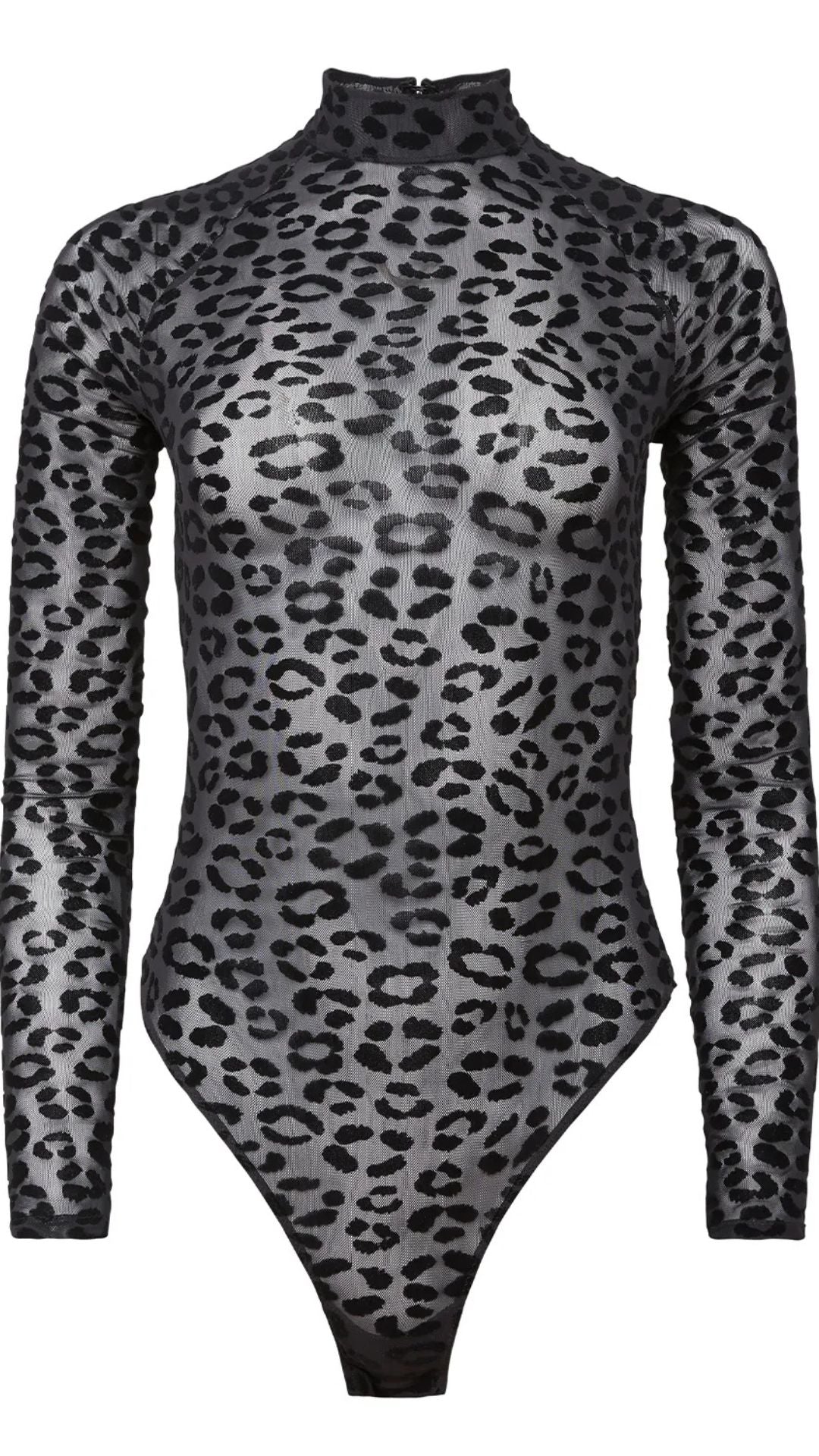 Flocked Leopard Bodysuit
