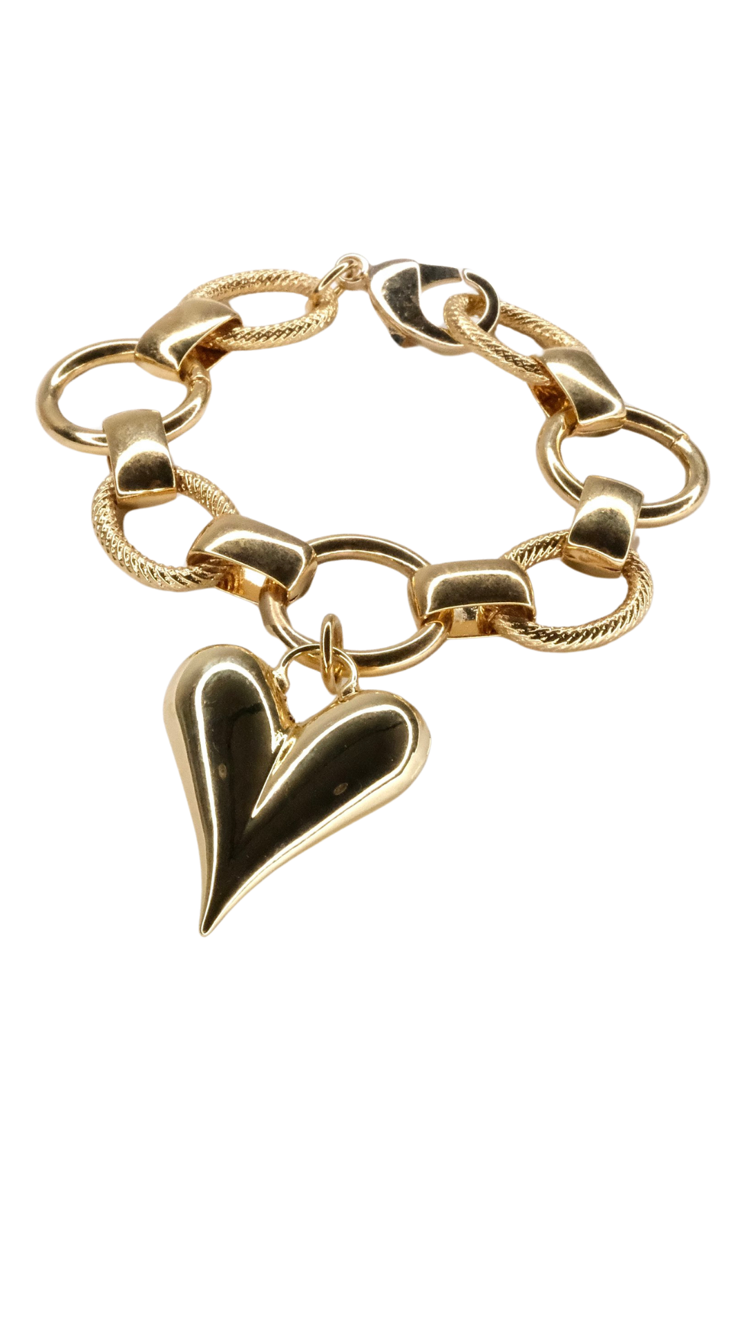 Big Riley's Heart Gold Bracelet