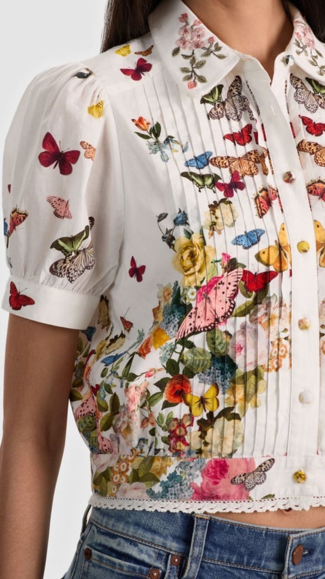 Rosie Ember Puff Sleeve Top - Alice and Olivia