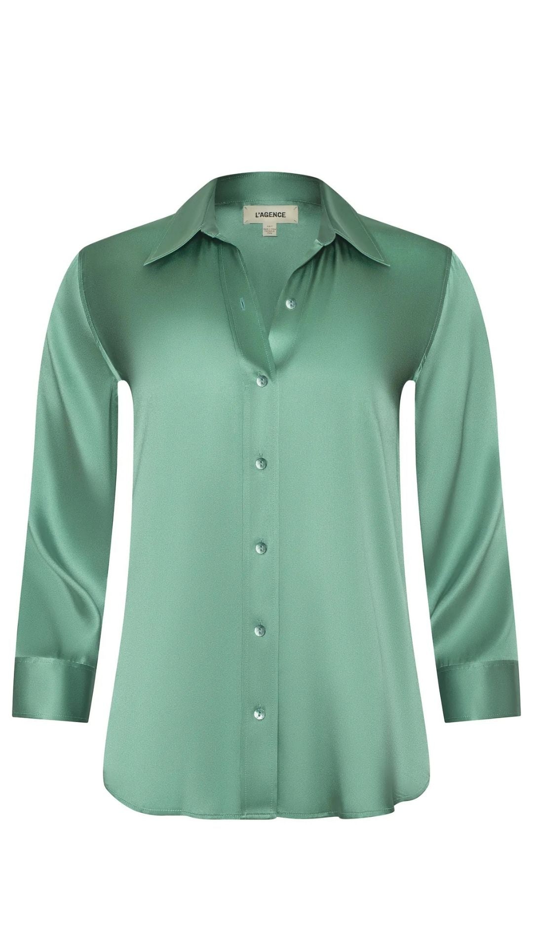 Dani Silk Blouse Malachite Green - L'Agence