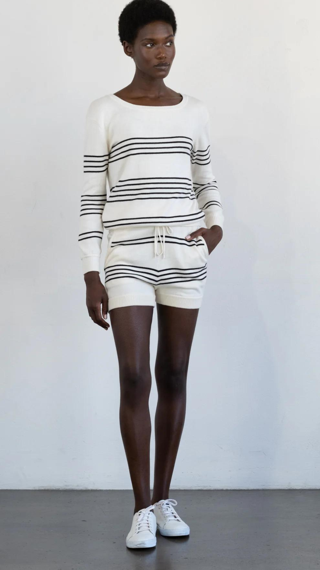 Cashmere Striped Short - Kathryn McCarron