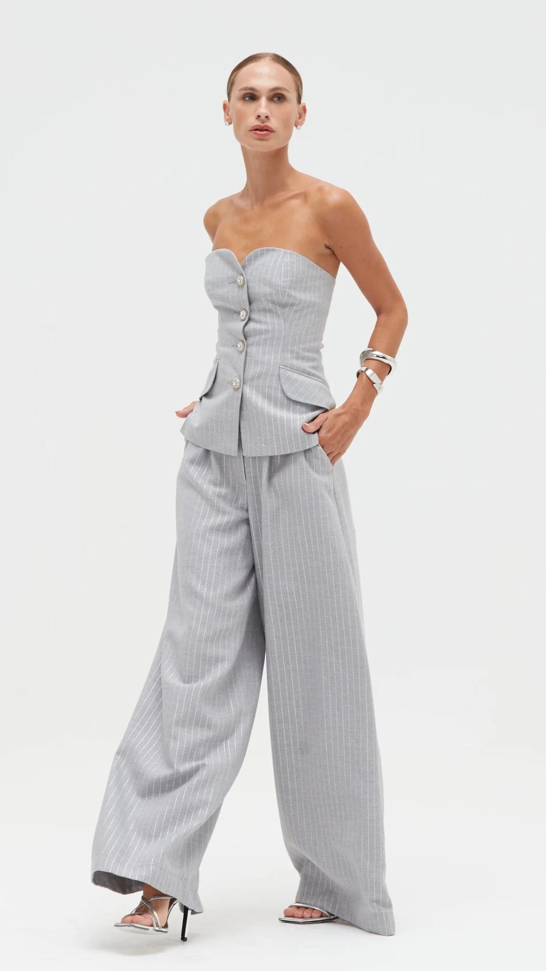 Metallic Pinstripe Pant - Patbo