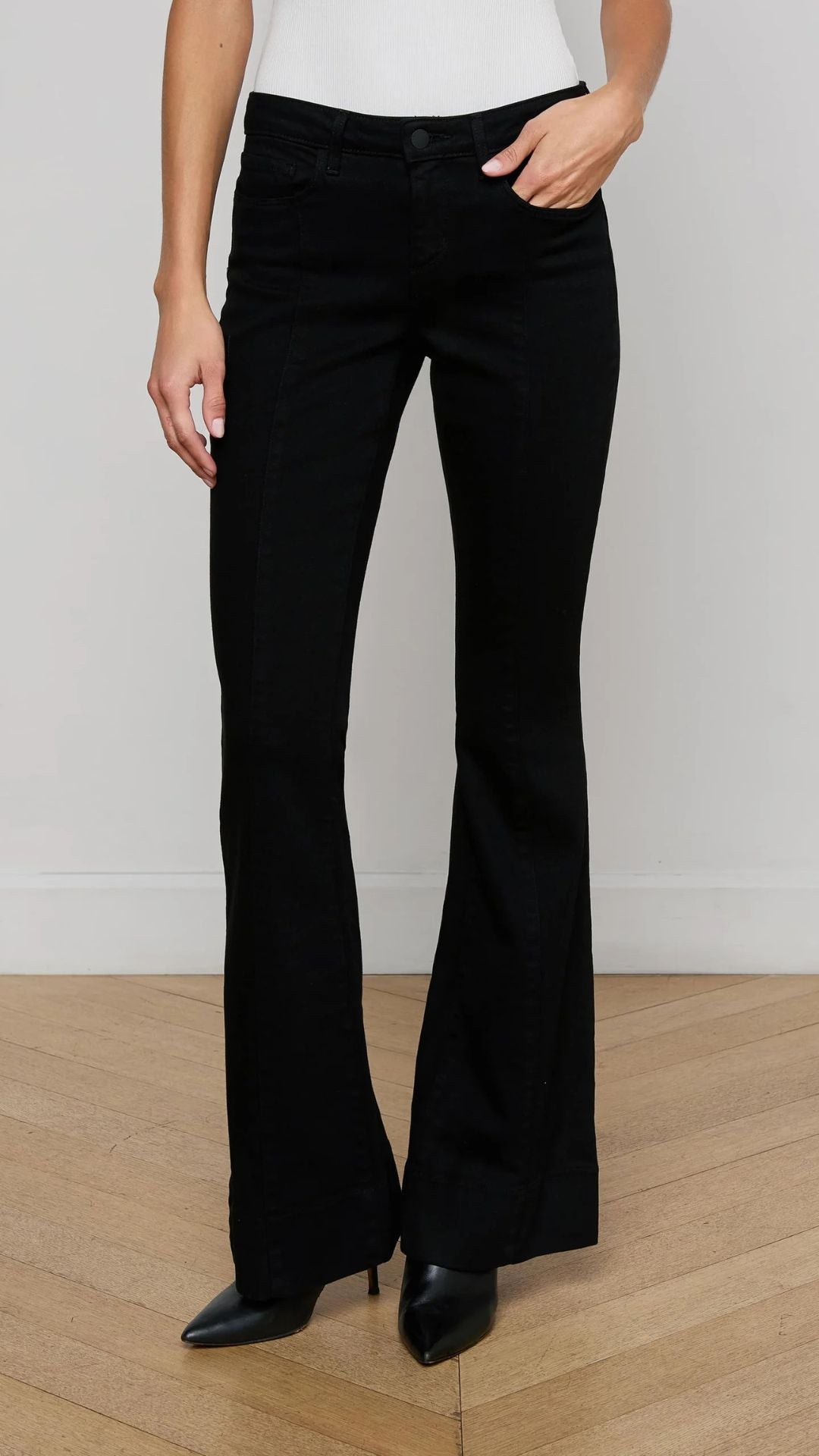 Lenora Low Rise Seamed Flare Jean